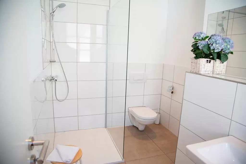 Shower, Bathroom in Hotel Zum Goldenen Stern