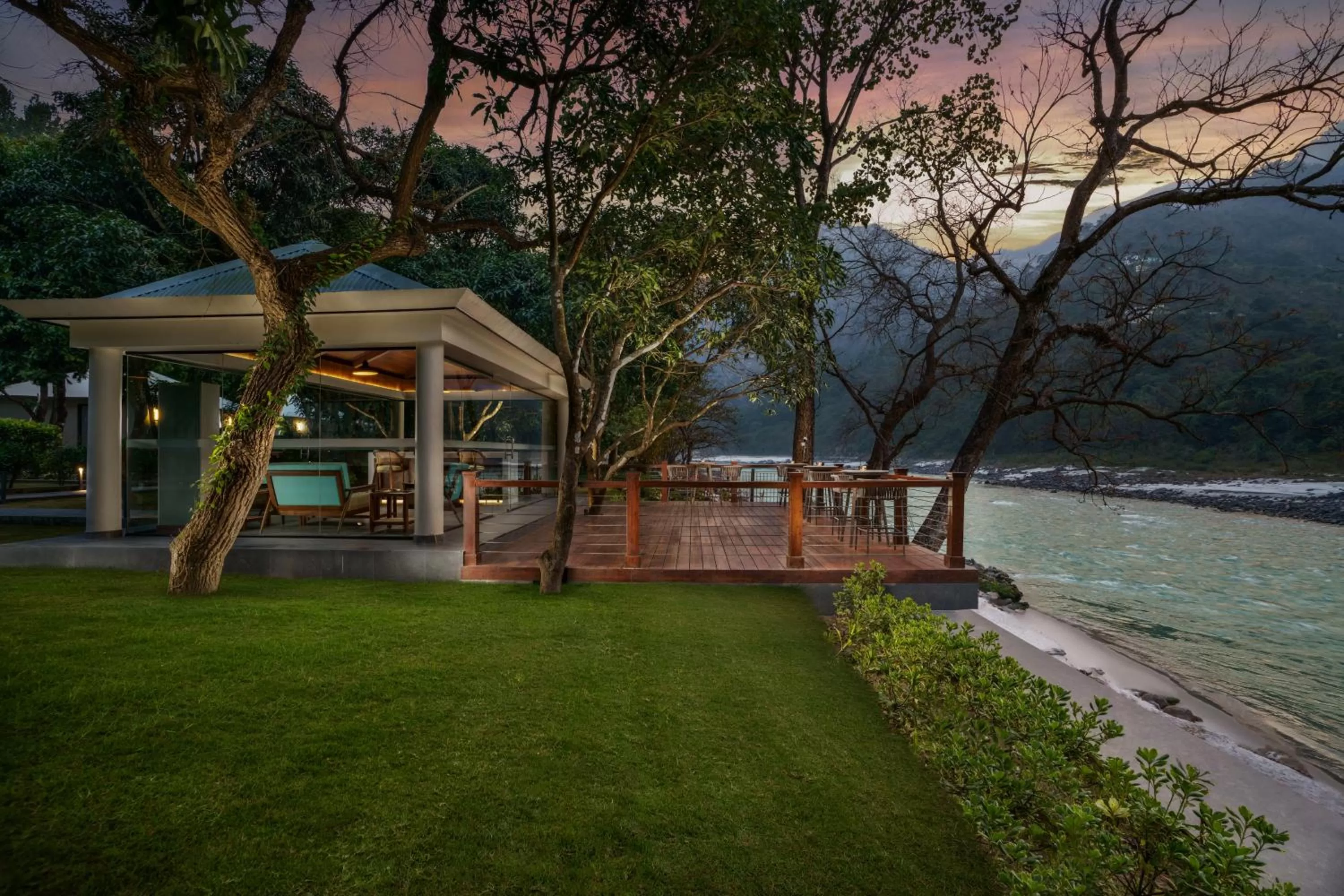 Garden in Anand Kashi by the Ganges Rishikesh - IHCL Seleqtions