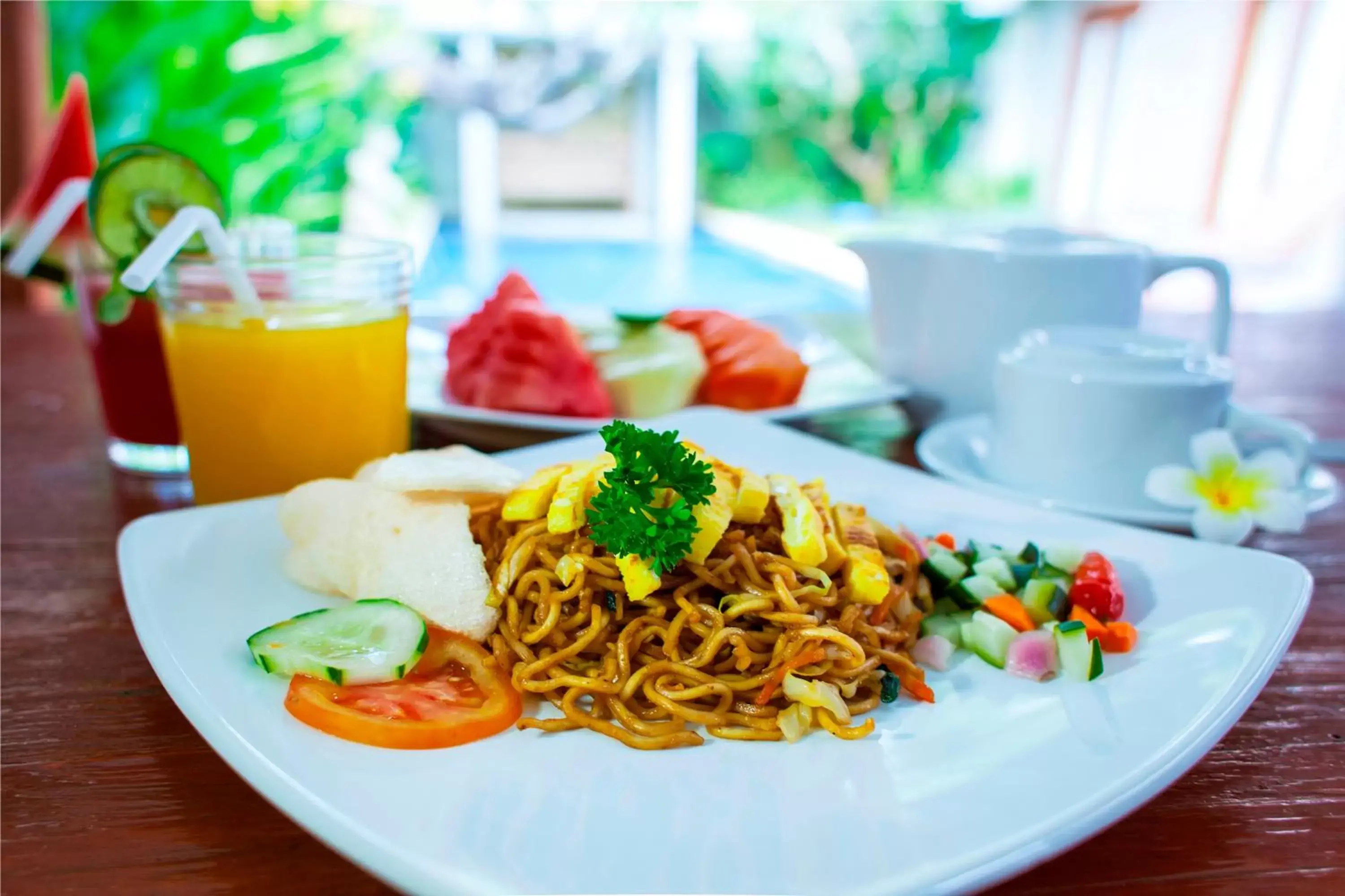 Asian breakfast in Abi Bali Resort and Villa