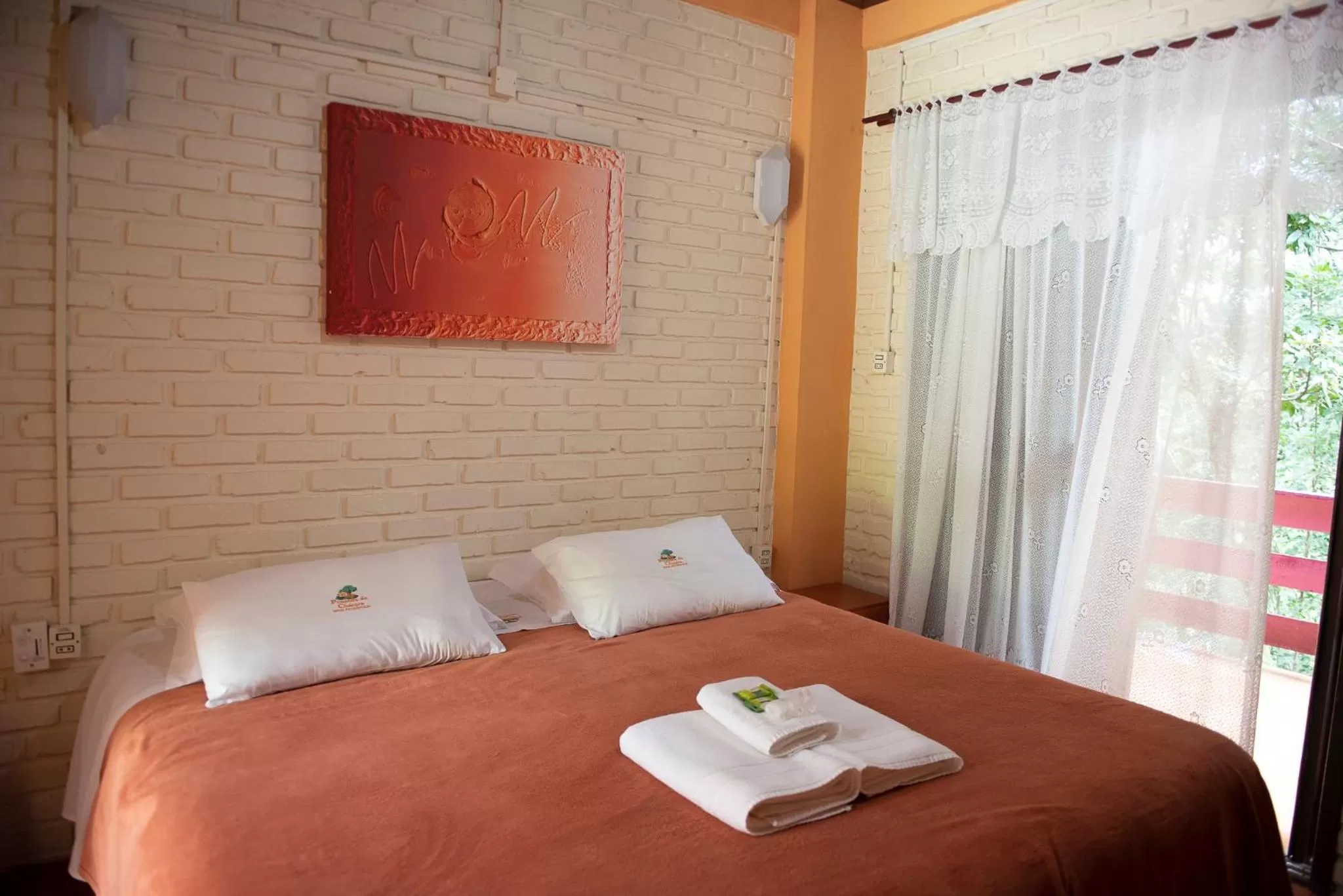 Bed in Pousada da Chacara