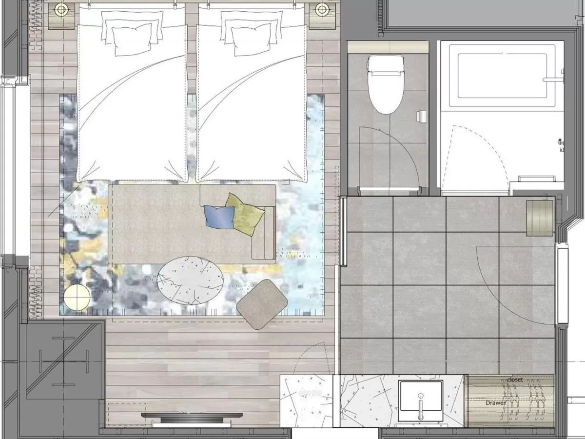 Floor plan in JR Kyushu Station Hotel Kokura