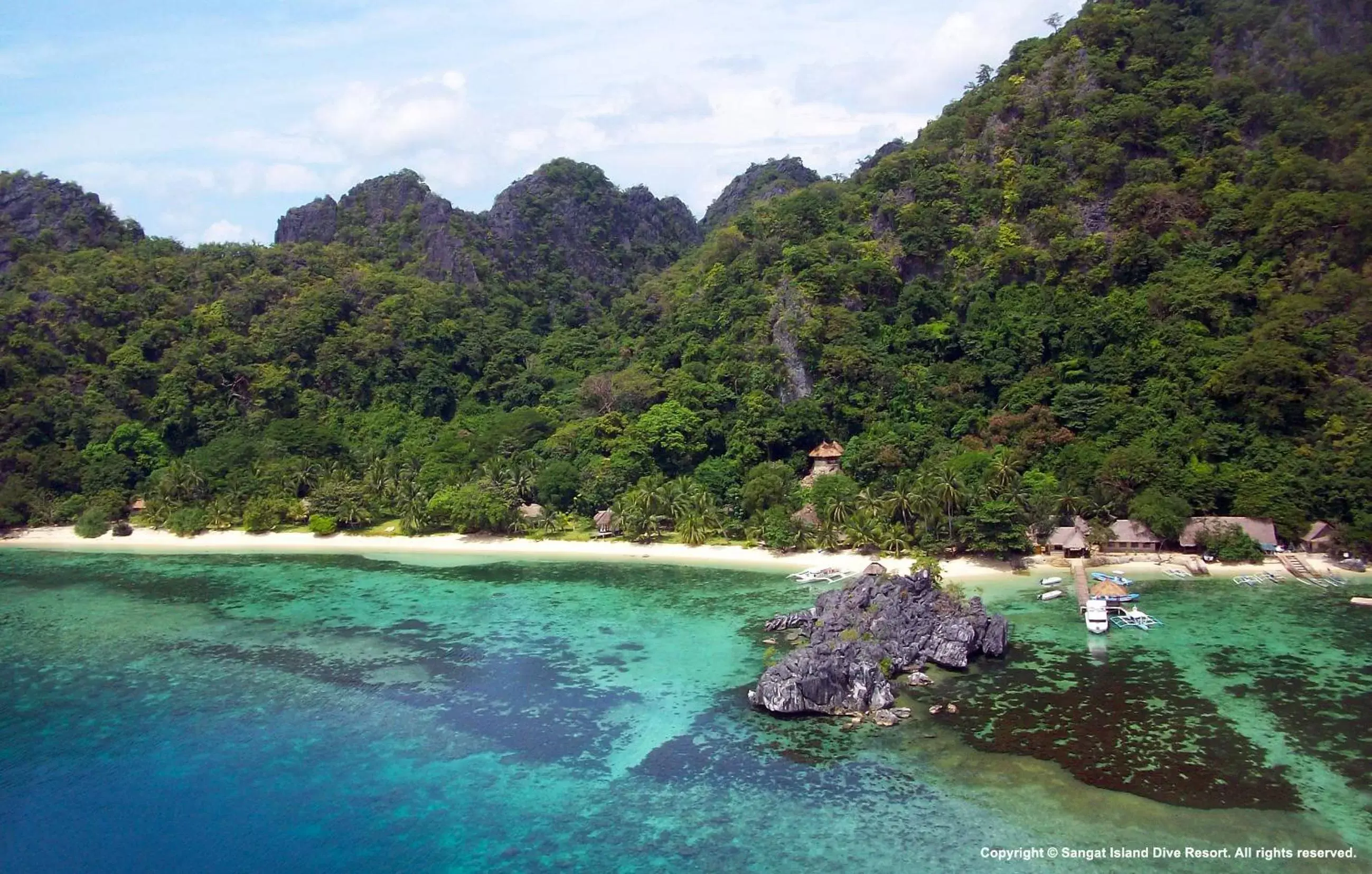 Natural landscape, Bird's-eye View in Sangat Island Dive Resort