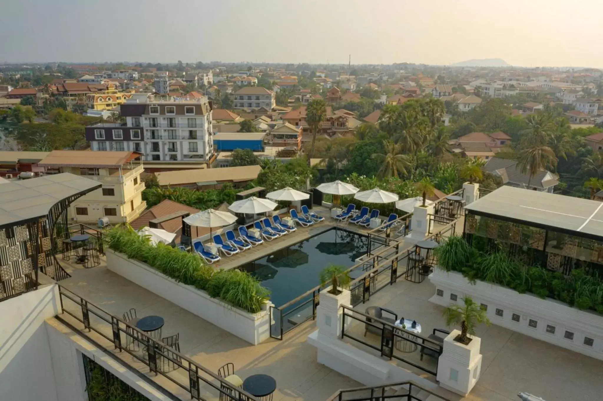 Pool view, Bird's-eye View in HARI Residence & Spa
