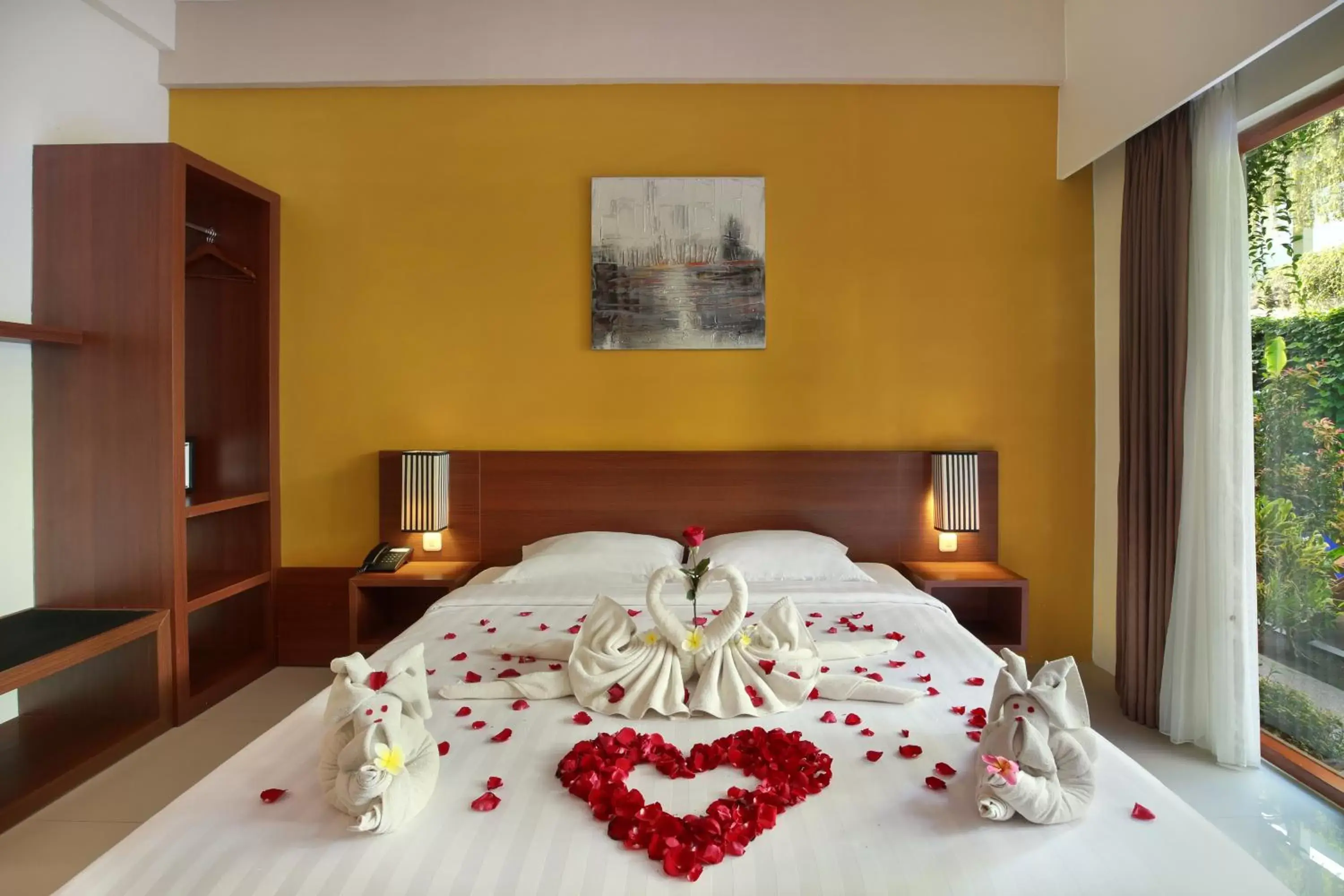 Decorative detail, Bed in Bali Chaya Hotel Legian