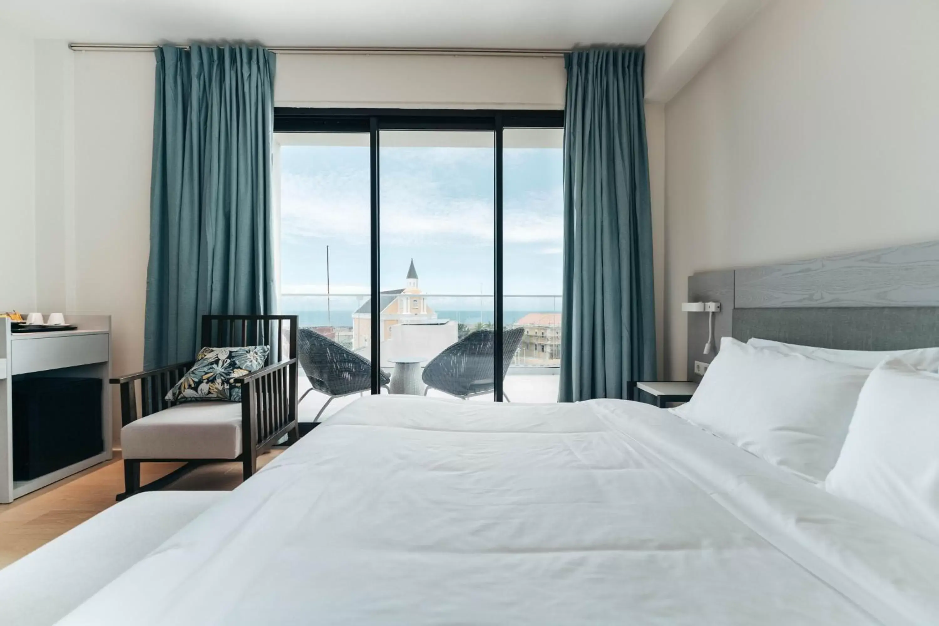 View (from property/room), Bed in Elements Hotel & Shops Curaçao View (from property/room), Bed in Elements Hotel & Shops Curaçao