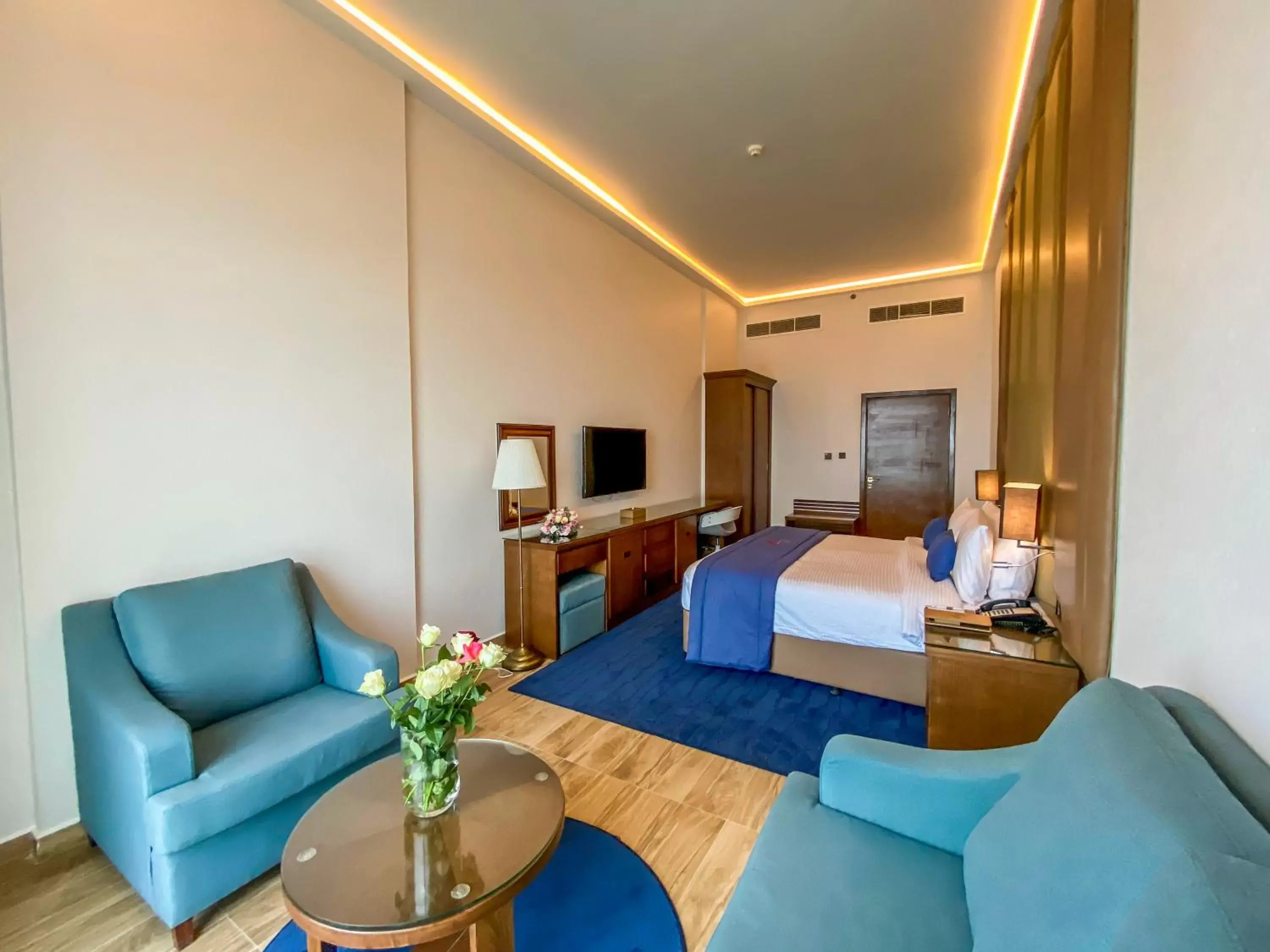 Seating area in Mirage Bab Al Bahr Beach Hotel