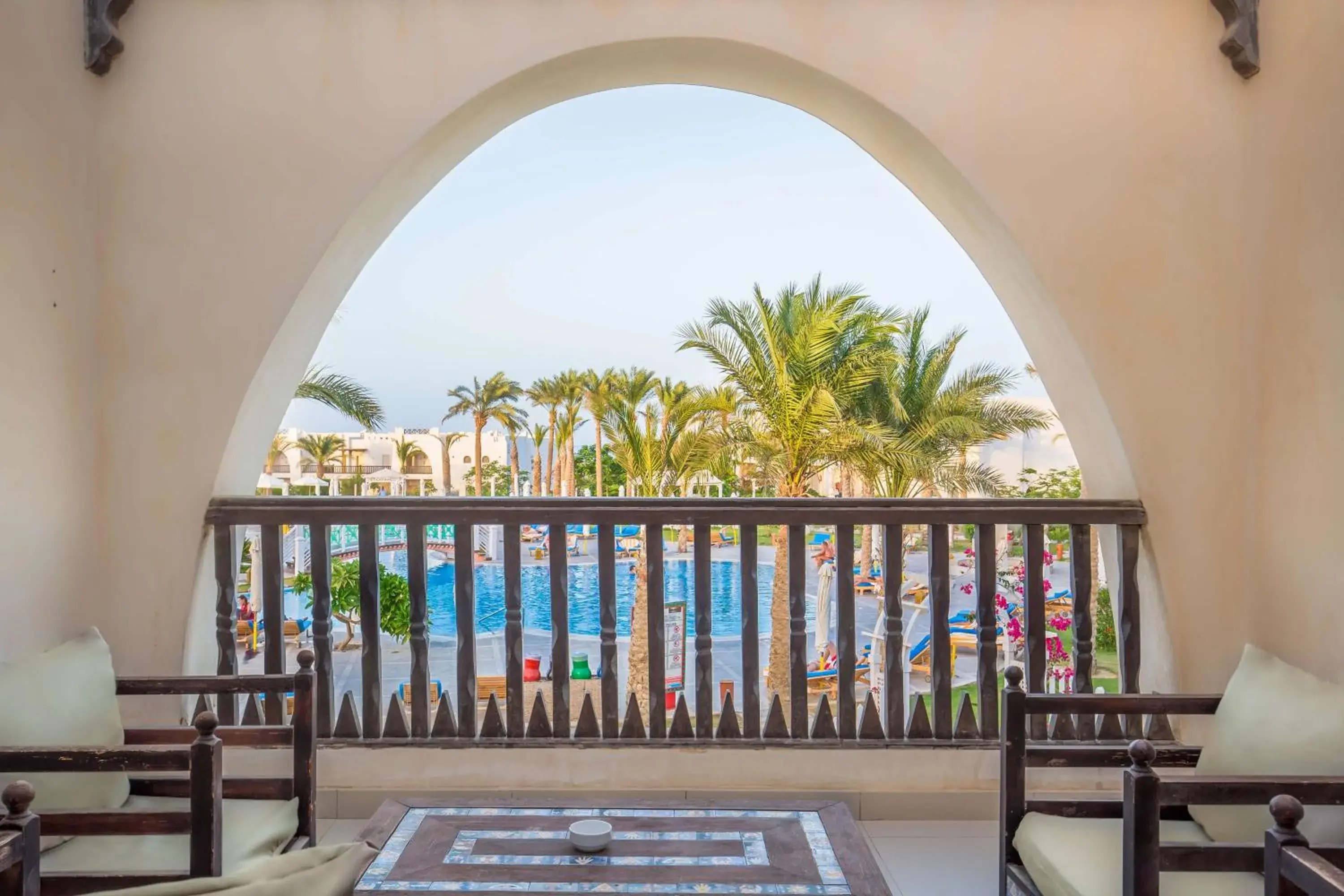 View (from property/room), Balcony/Terrace in Hilton Marsa Alam Nubian Resort