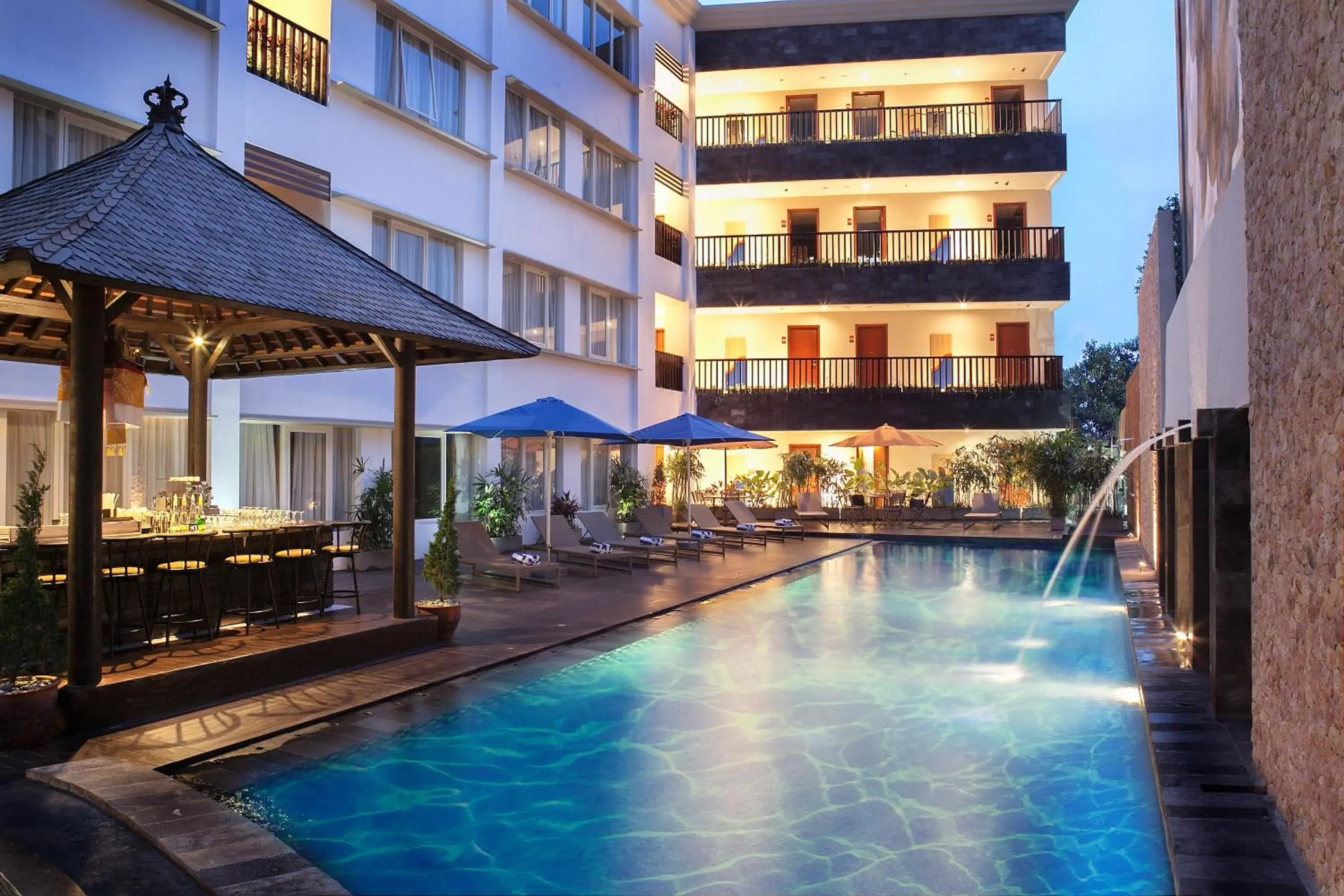 Facade/entrance, Swimming Pool in Natya Hotel Kuta