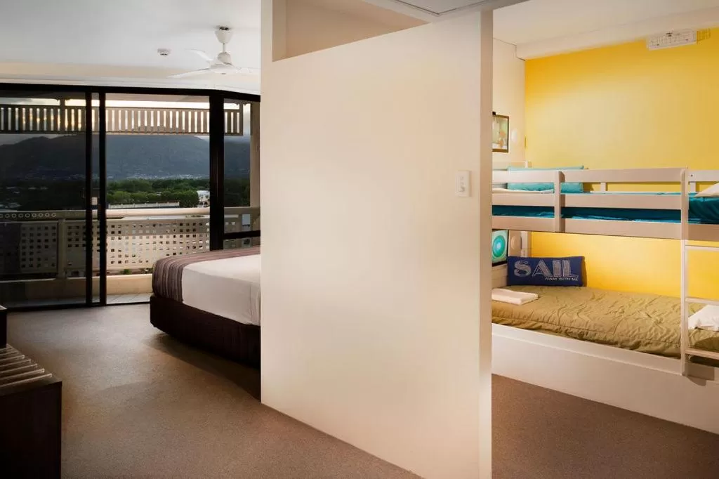 Bed in Rydges Esplanade Resort Cairns
