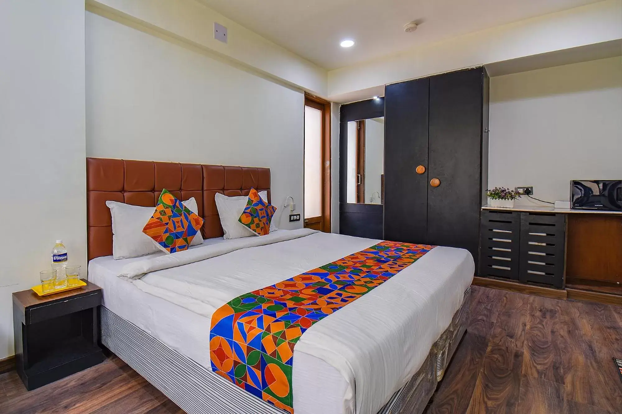 Bed in FabHotel SR Wakad - Nr Mall of Millenium Bed in FabHotel SR Wakad - Nr Mall of Millenium