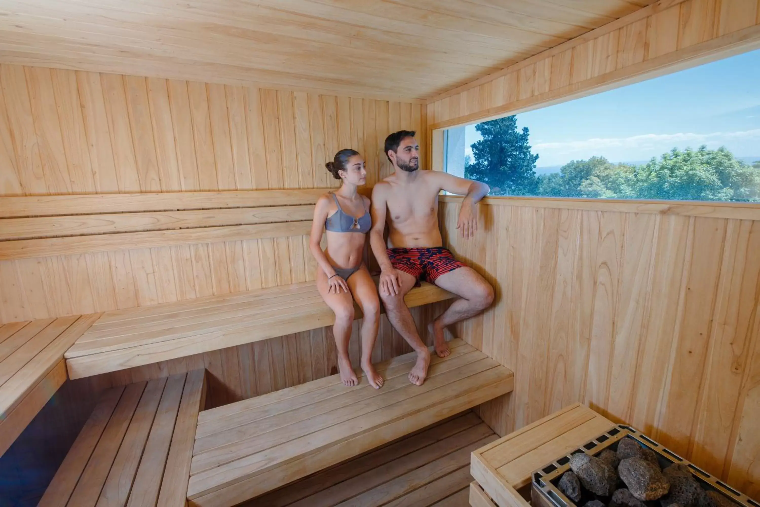 Sauna in Pinares Panorama Suites & Spa