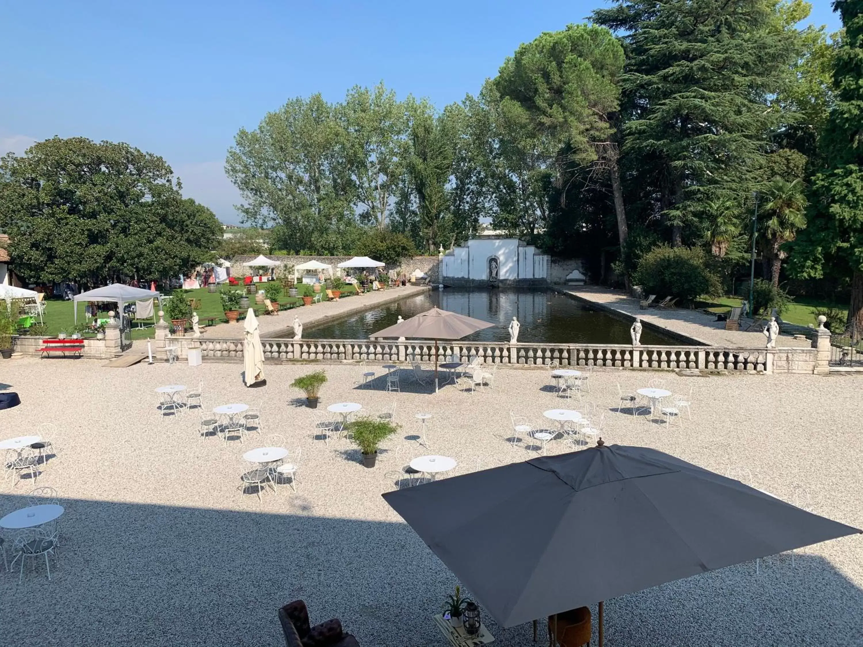 Garden view, Beach in Villa Stecchini