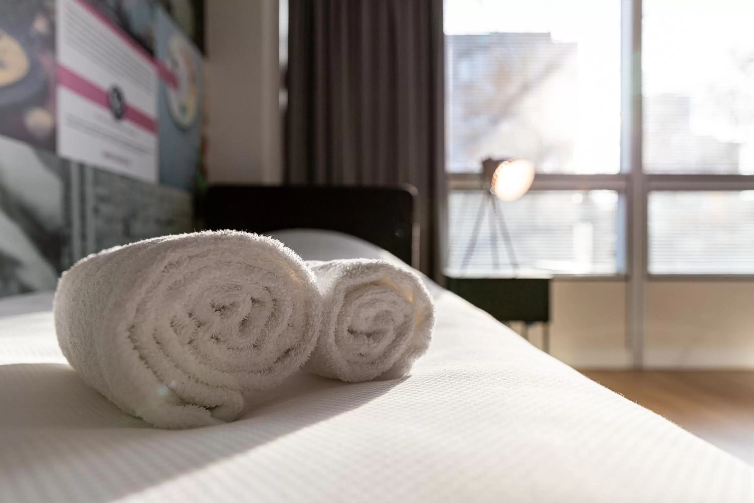 Bed in Qbic Amsterdam WTC