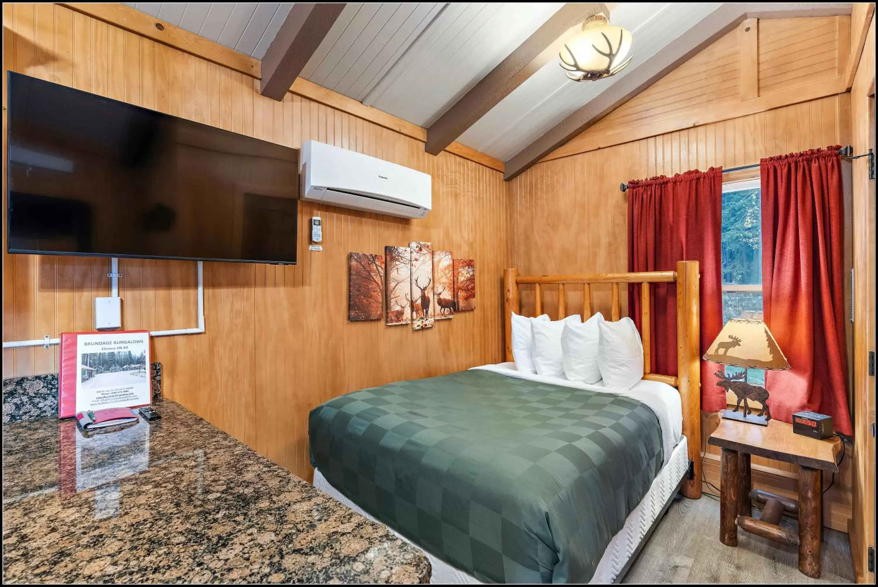 Bed in Brundage Bungalows