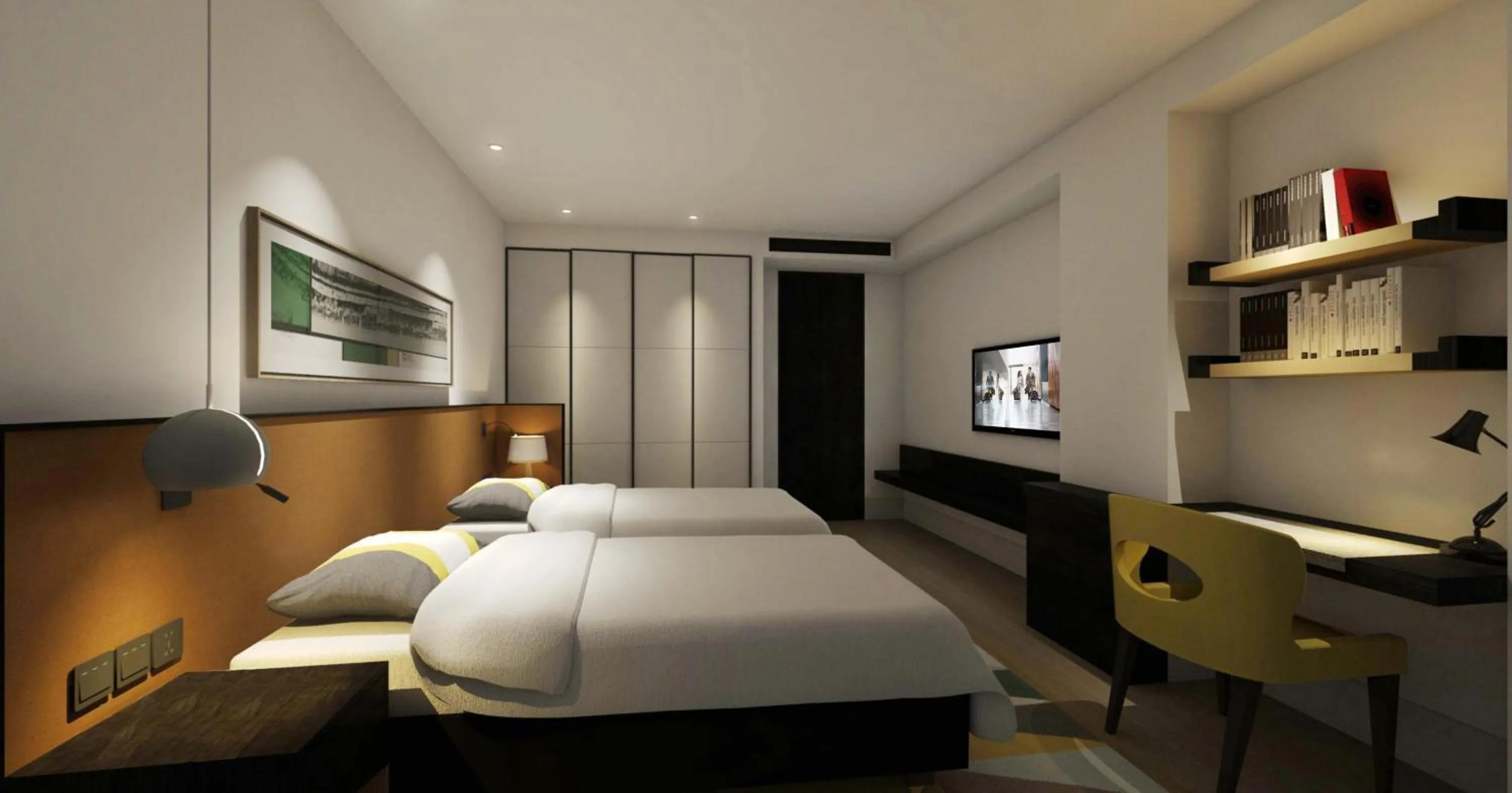 Photo of the whole room, Bed in Citadines Gaoke Liangjiang Chongqing