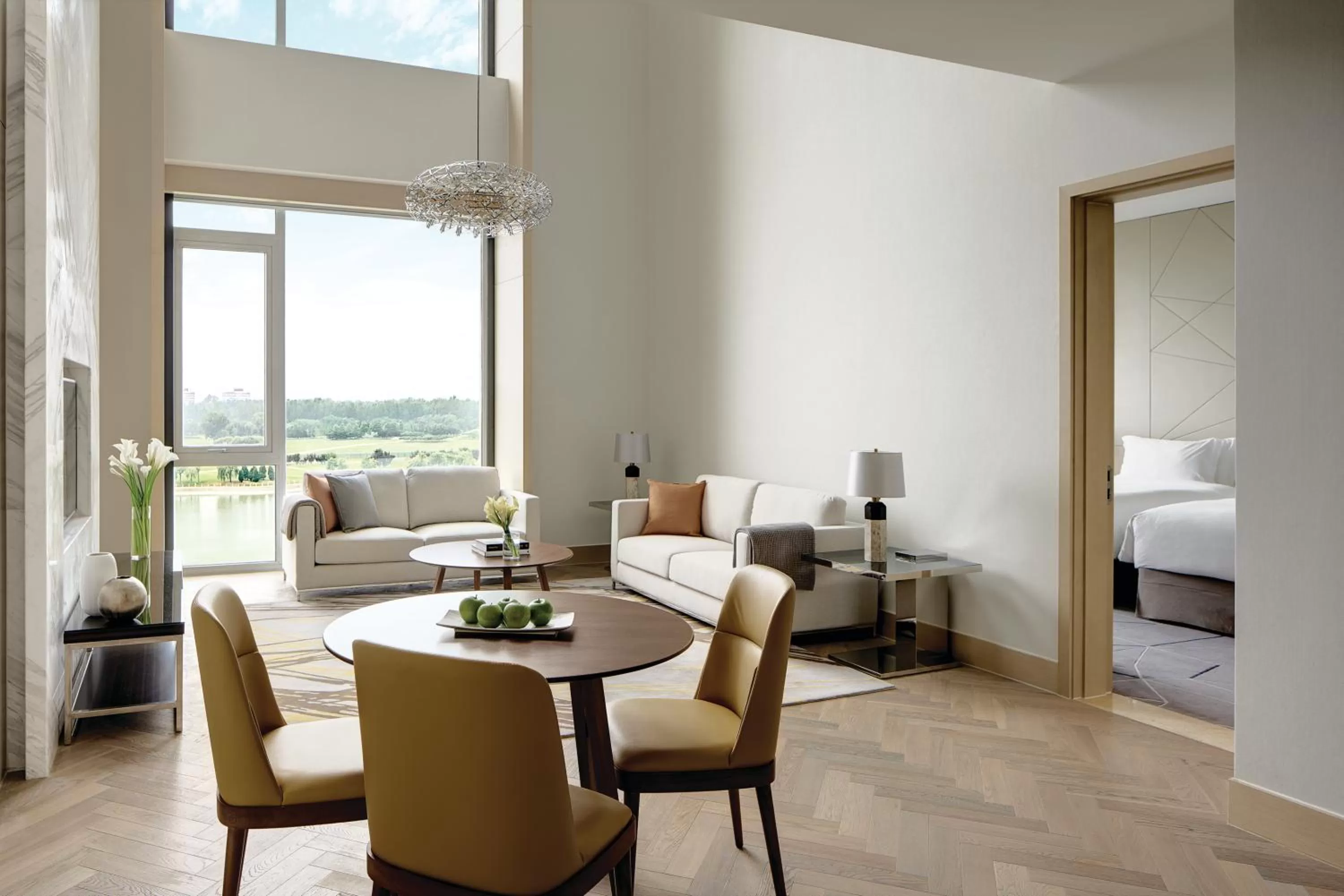 Living room, Bed in Cordis, Beijing Capital Airport By Langham Hospitality Group