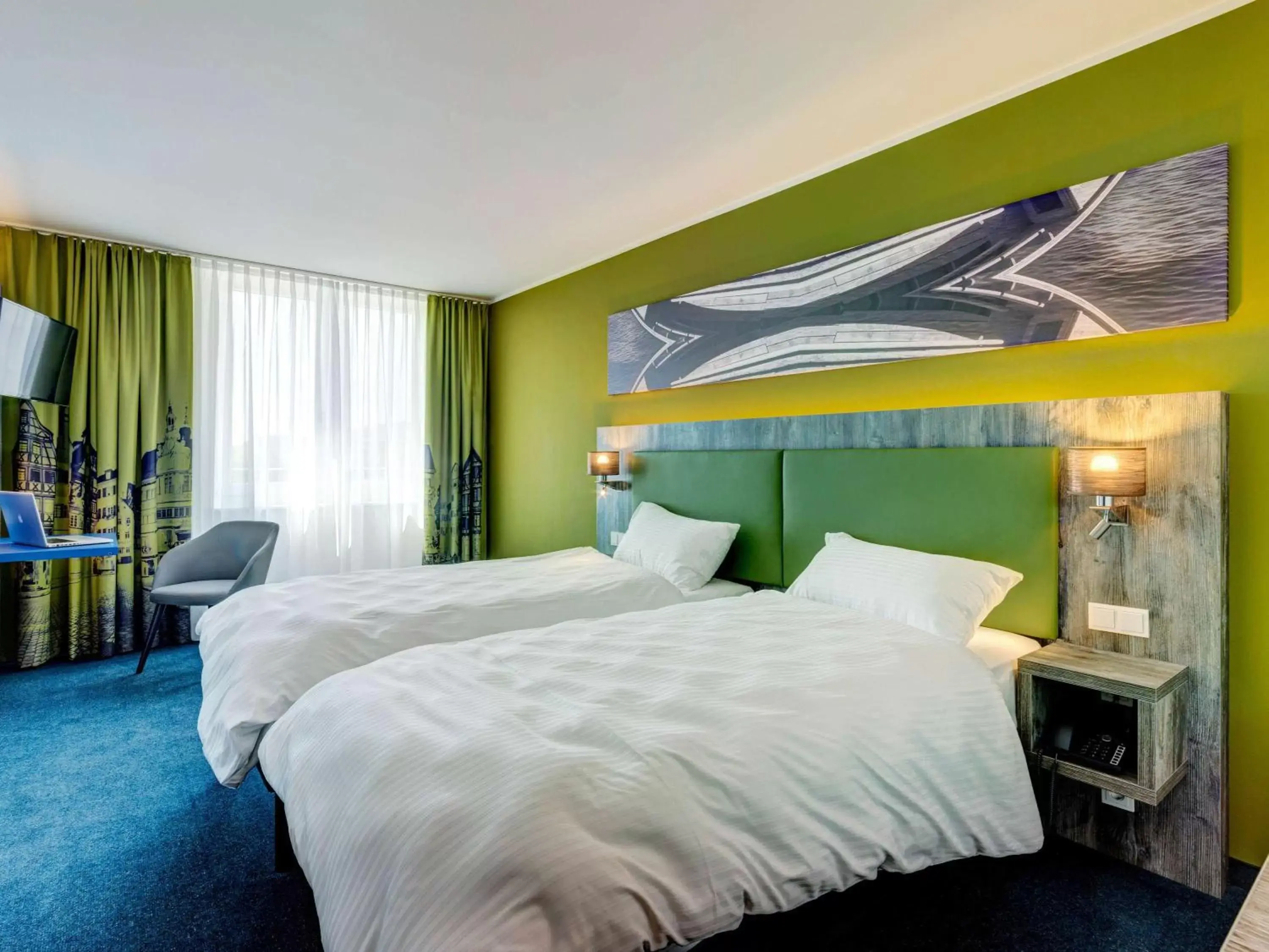 Bedroom, Bed in ibis Styles Tuebingen