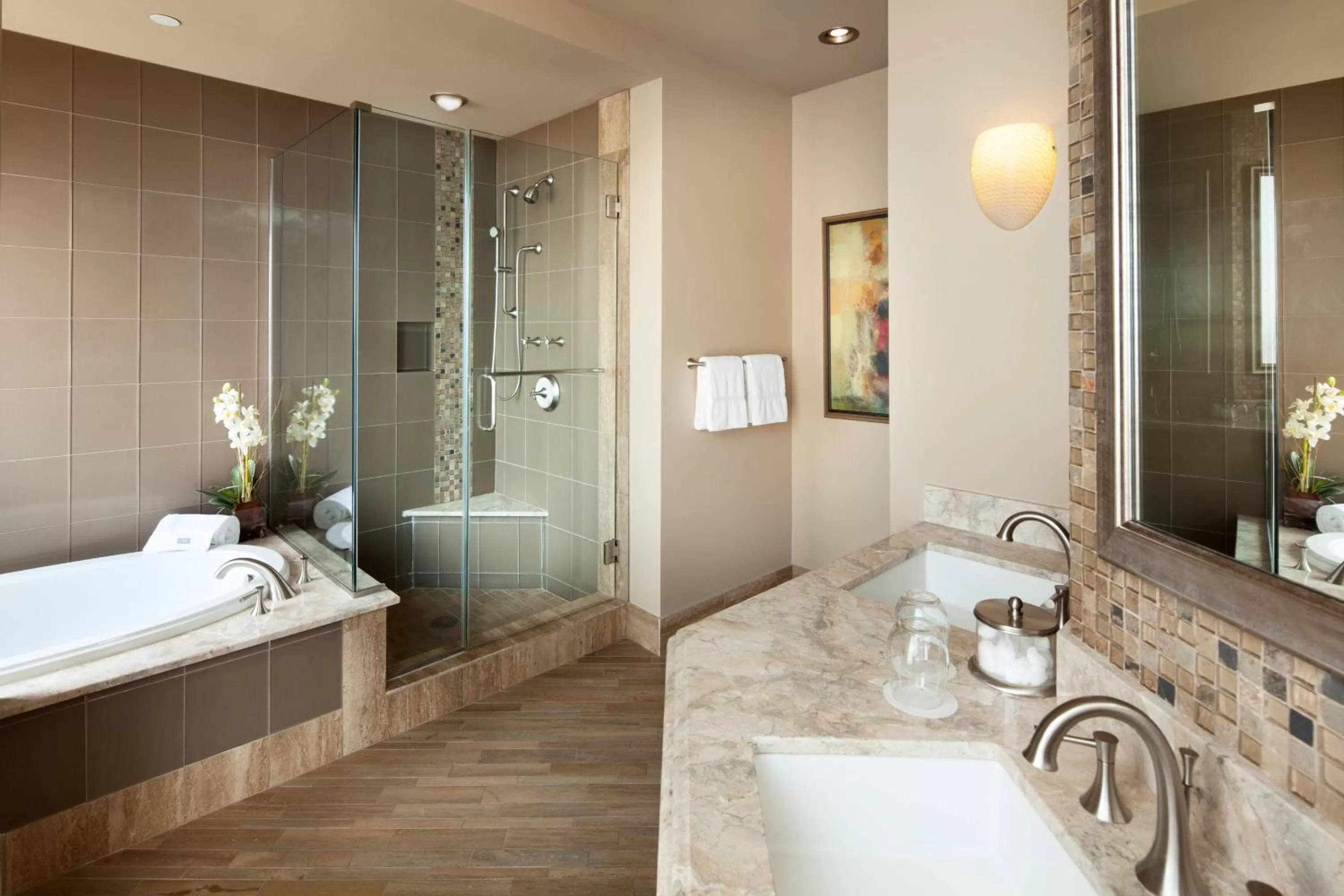 Bathroom, Bed in The Westin Houston, Memorial City