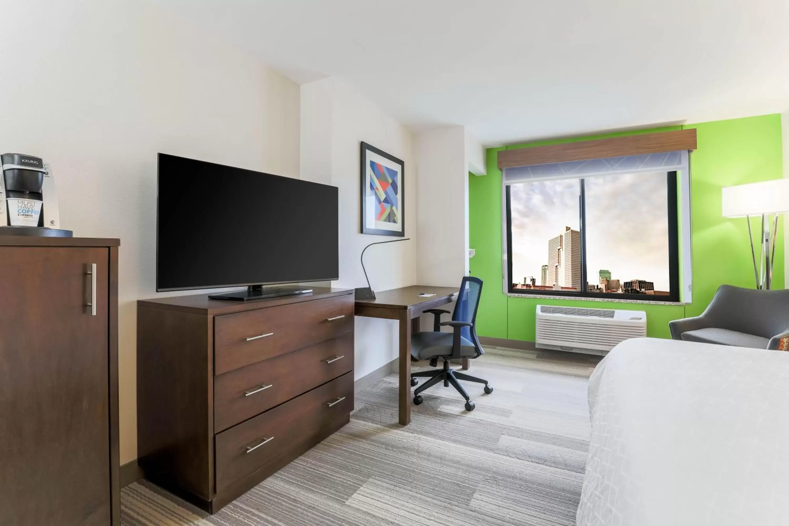 Photo of the whole room, TV/Entertainment Center in Holiday Inn Express Hotel & Suites Fort Worth Downtown, an IHG Hotel