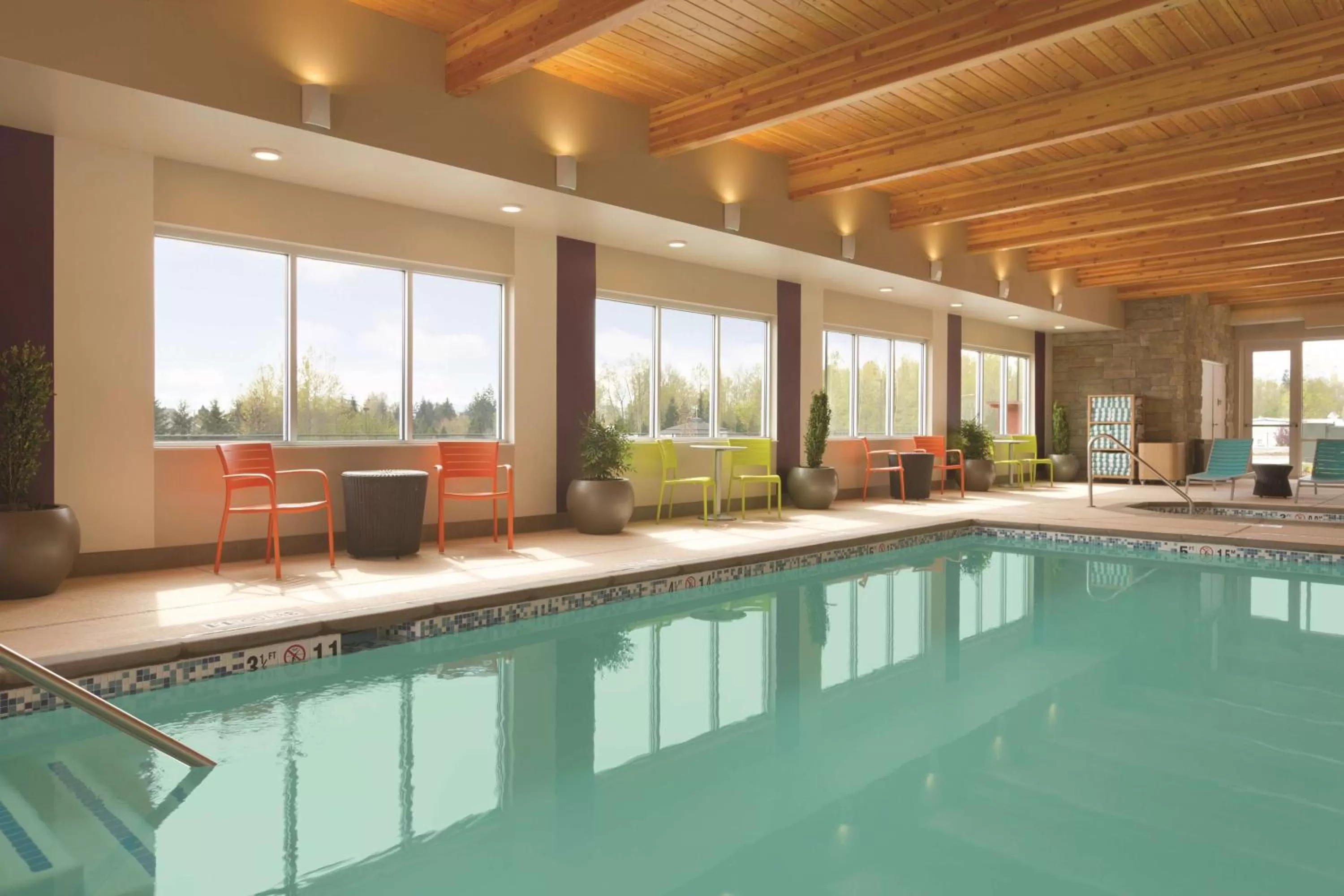Pool view in Home2 Suites by Hilton Bellingham