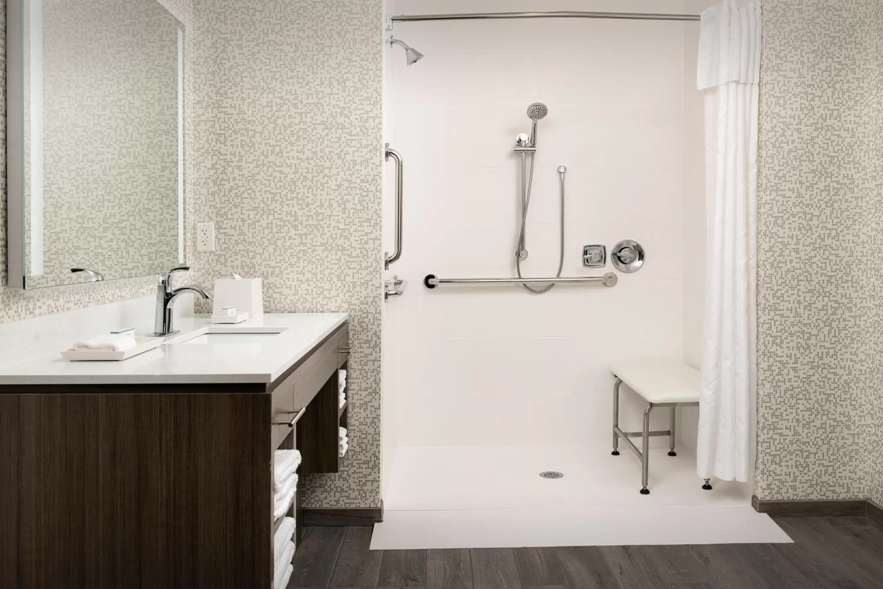 Shower, Bathroom in Home2 Suites By Hilton Columbus Polaris