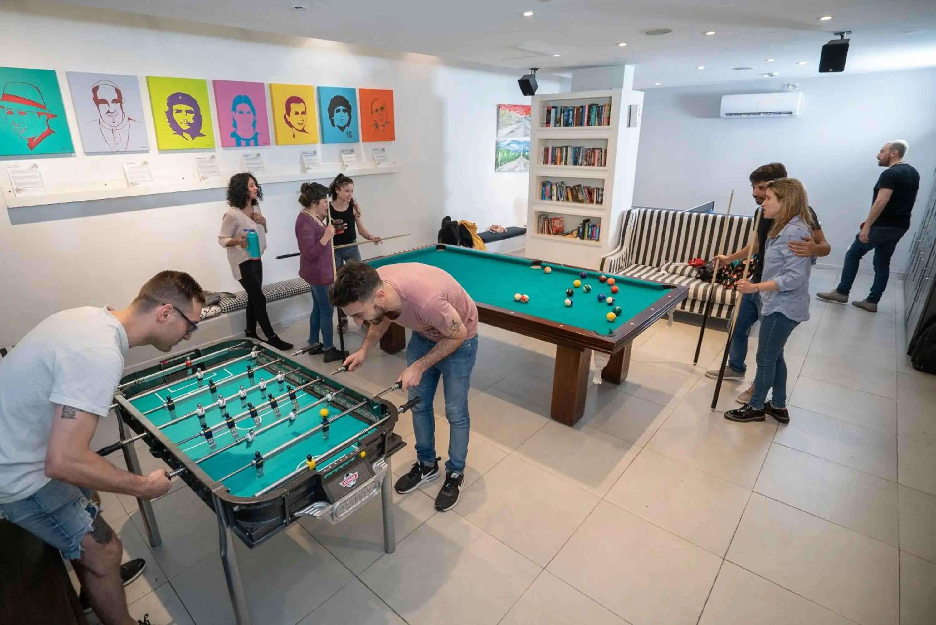 People, Billiards in America Del Sur Hostel Buenos Aires