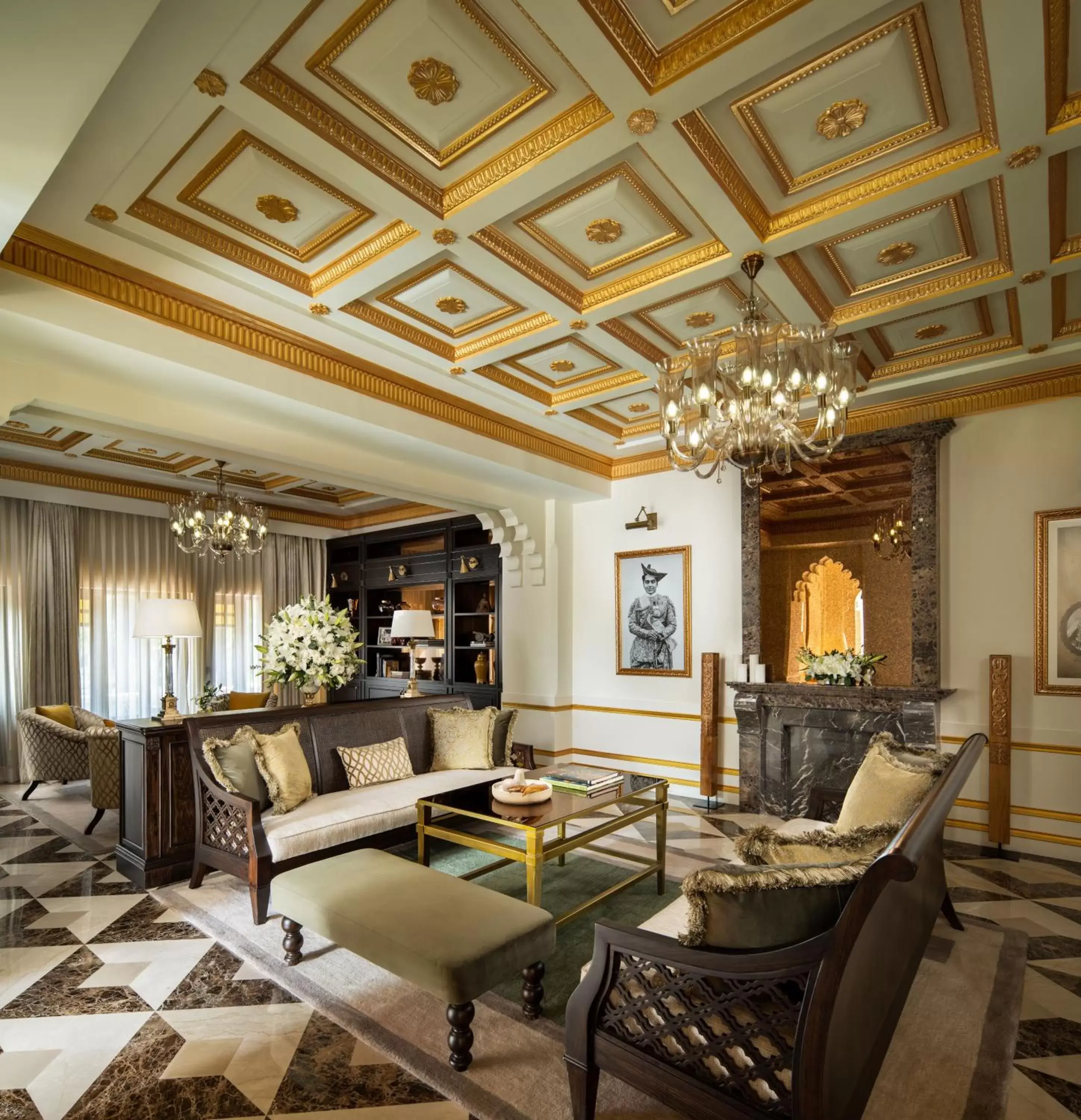 Lobby or reception, Restaurant/Places to Eat in Taj Usha Kiran Palace, Gwalior