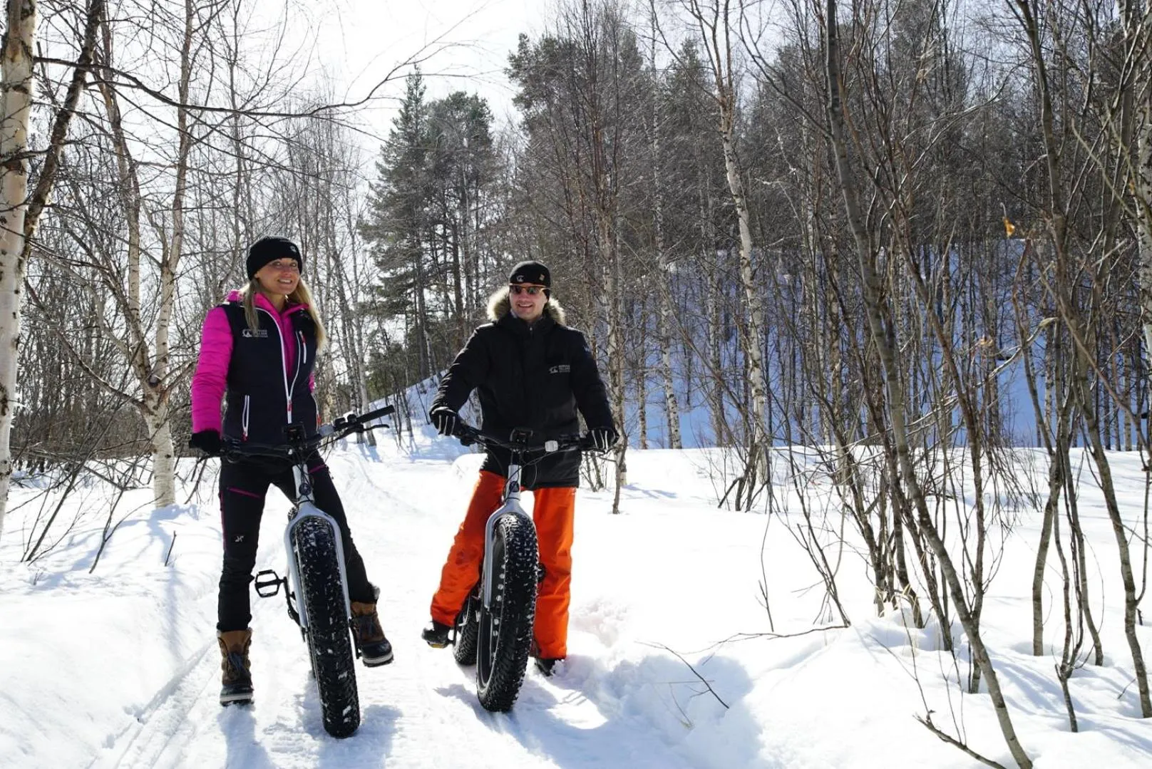 Cycling in Aurora Village Ivalo