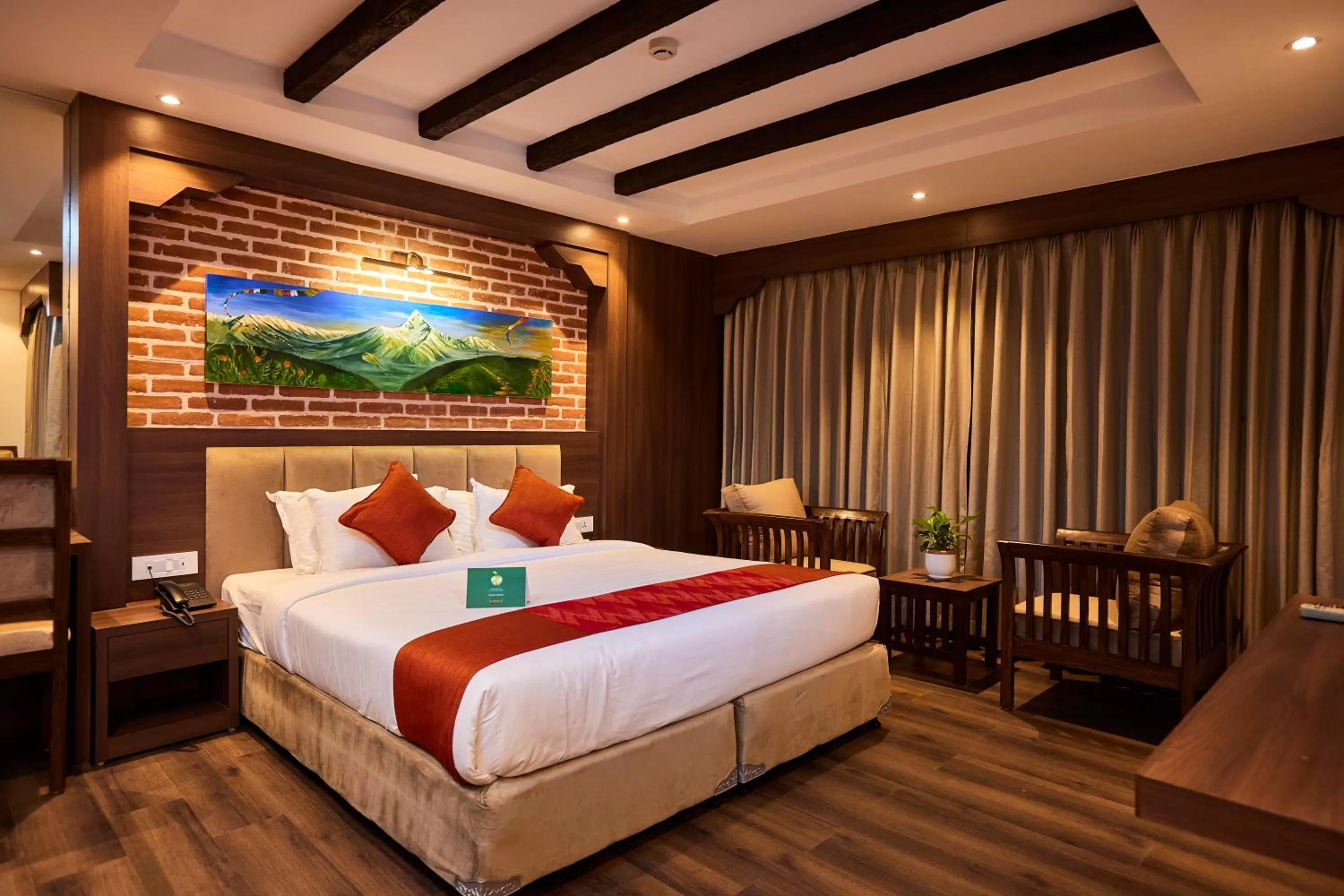 Photo of the whole room, Bed in Kantipur Village