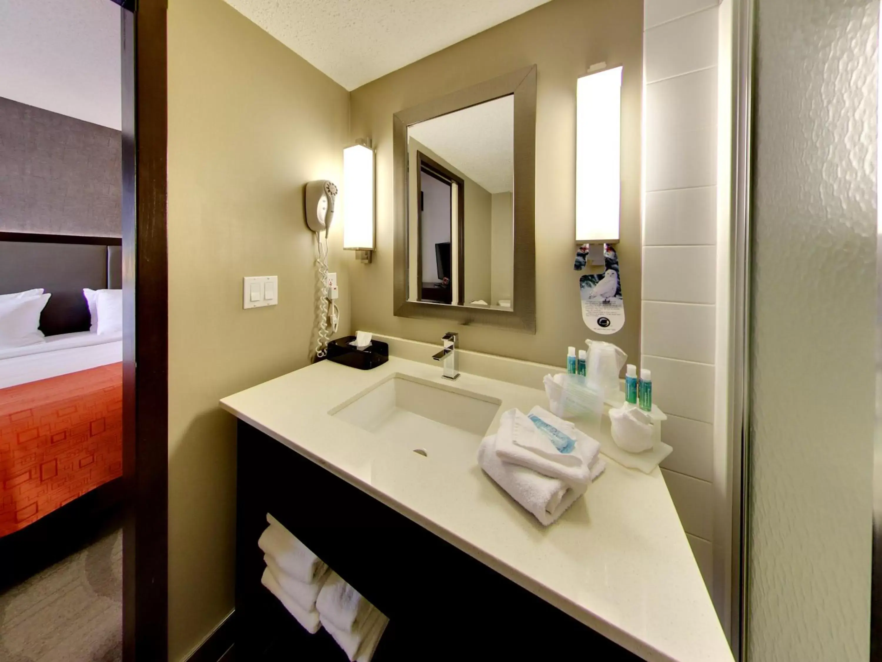 Photo of the whole room, Bathroom in Holiday Inn Express Hotel & Suites - Edmonton International Airport, an IHG Hotel