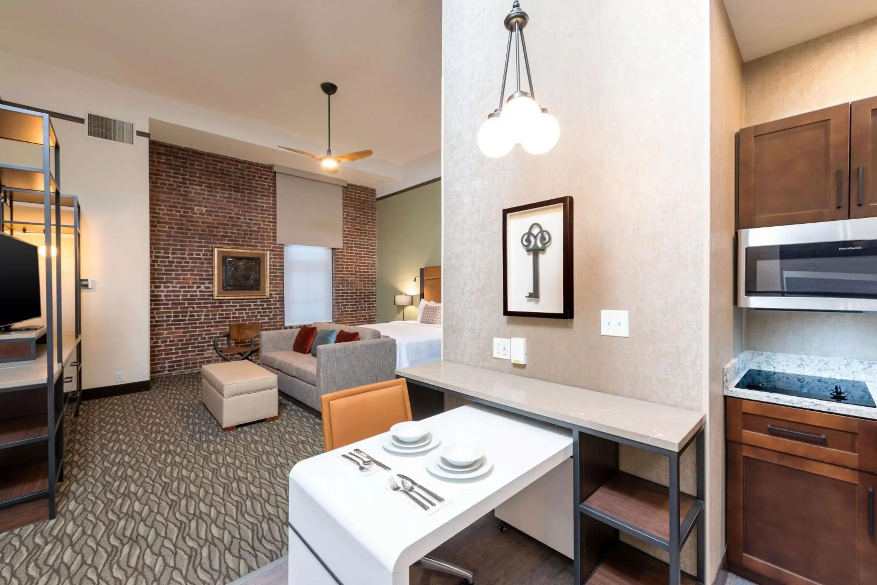 Living room, Seating Area in Homewood Suites by Hilton Indianapolis Downtown