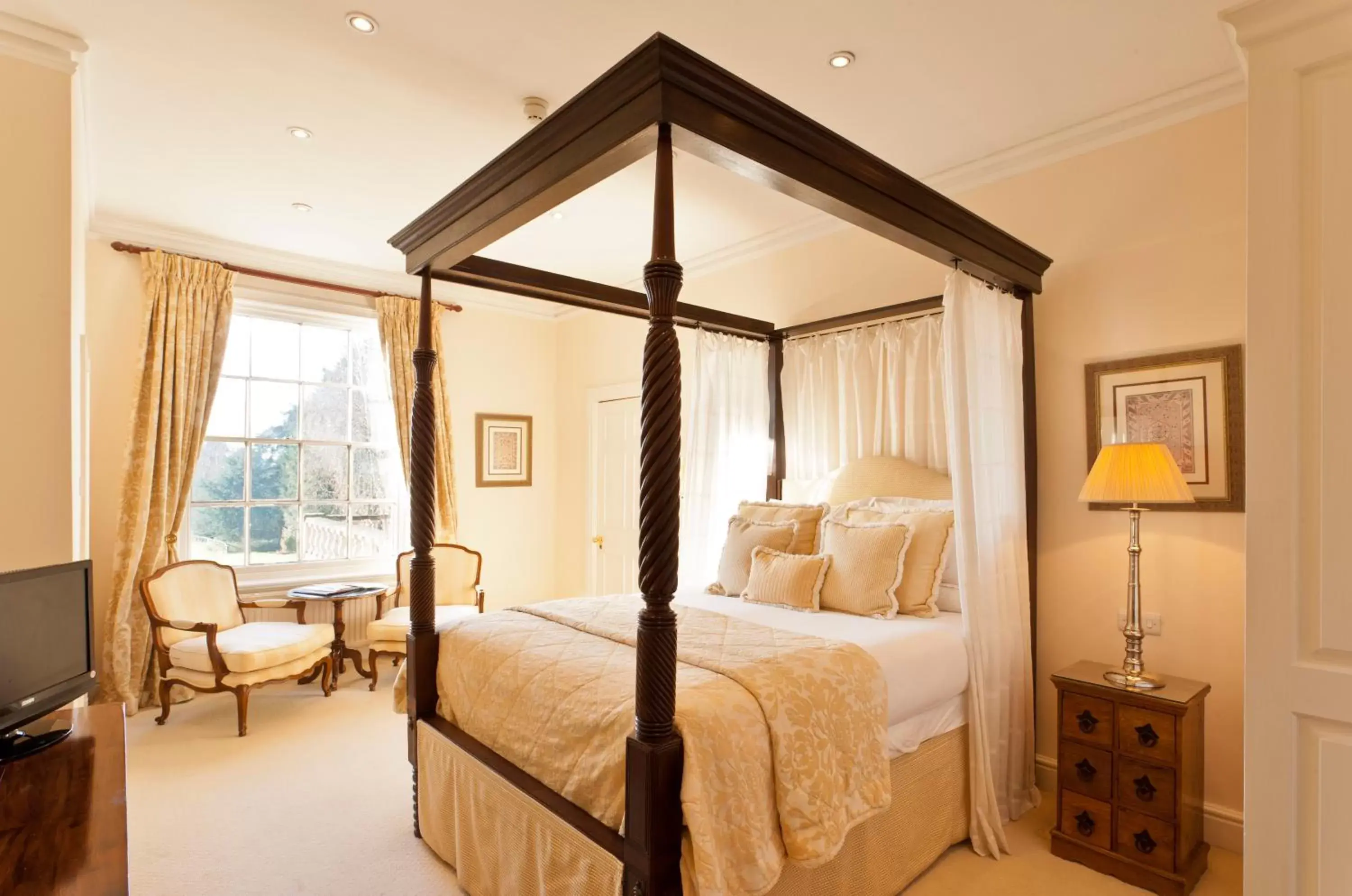 Bed in Rowton Hall Hotel and Spa