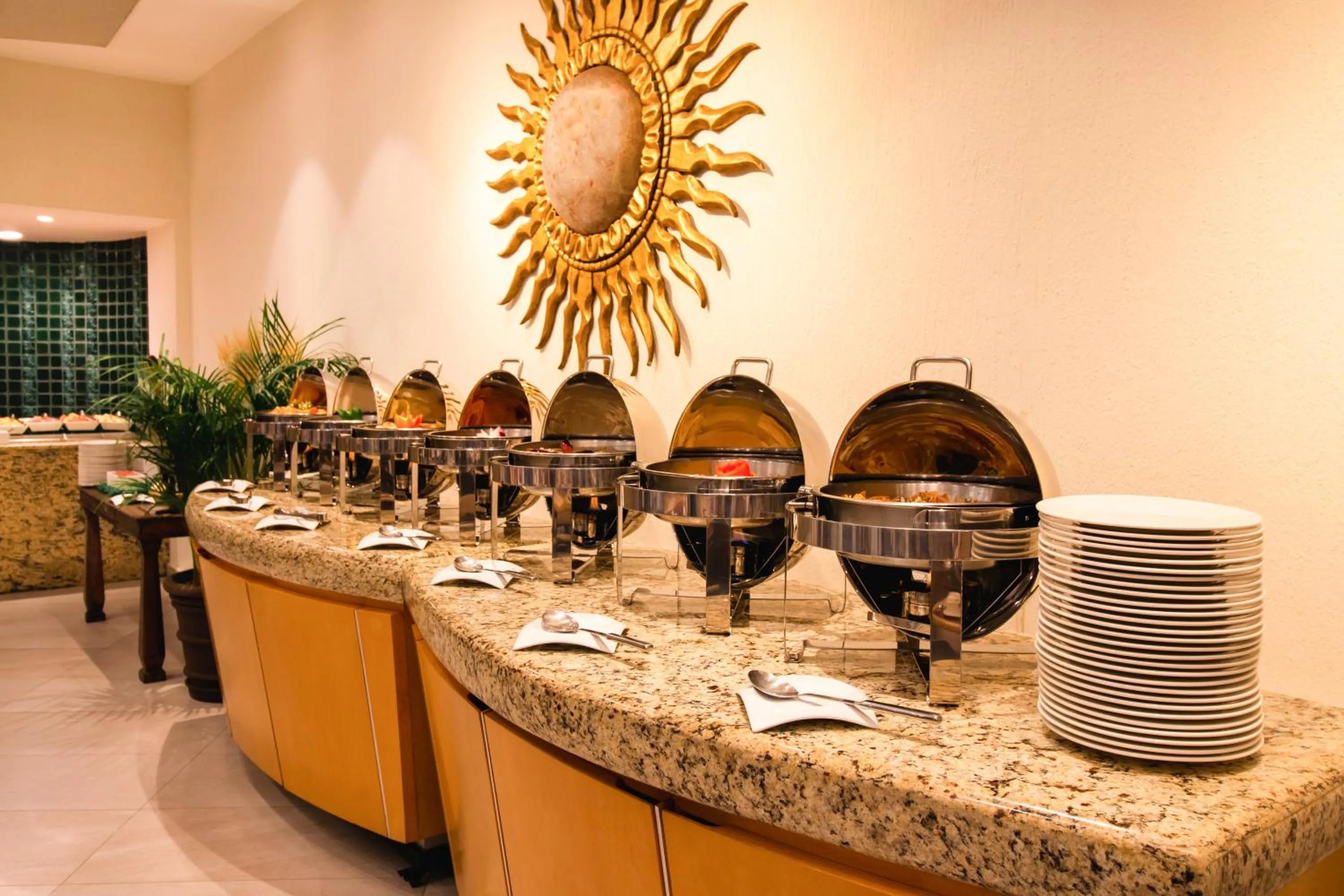 Buffet breakfast in Hotel Guadalajara Plaza Expo