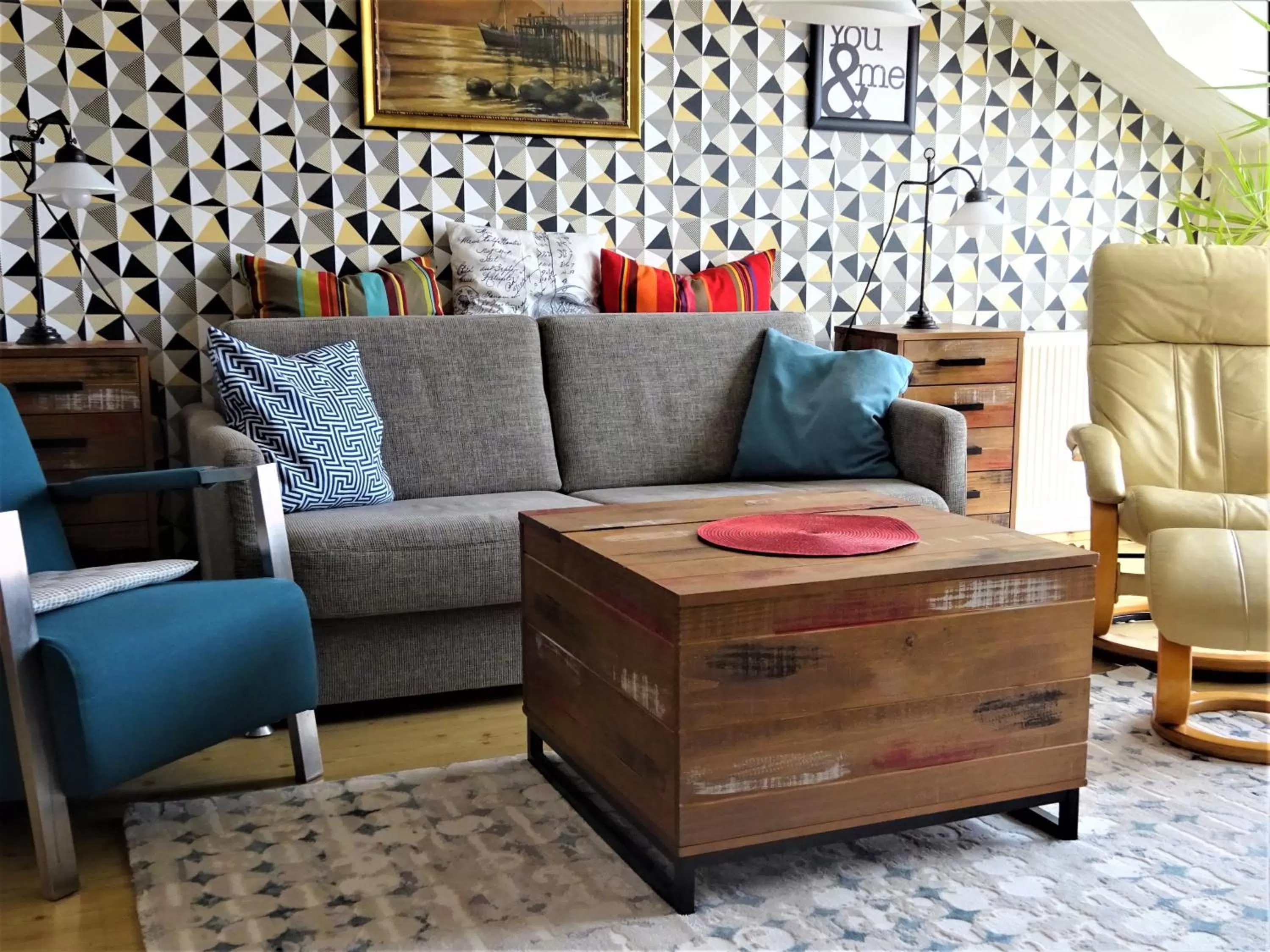 Living room in Hotel Pension Zur Fährbrücke