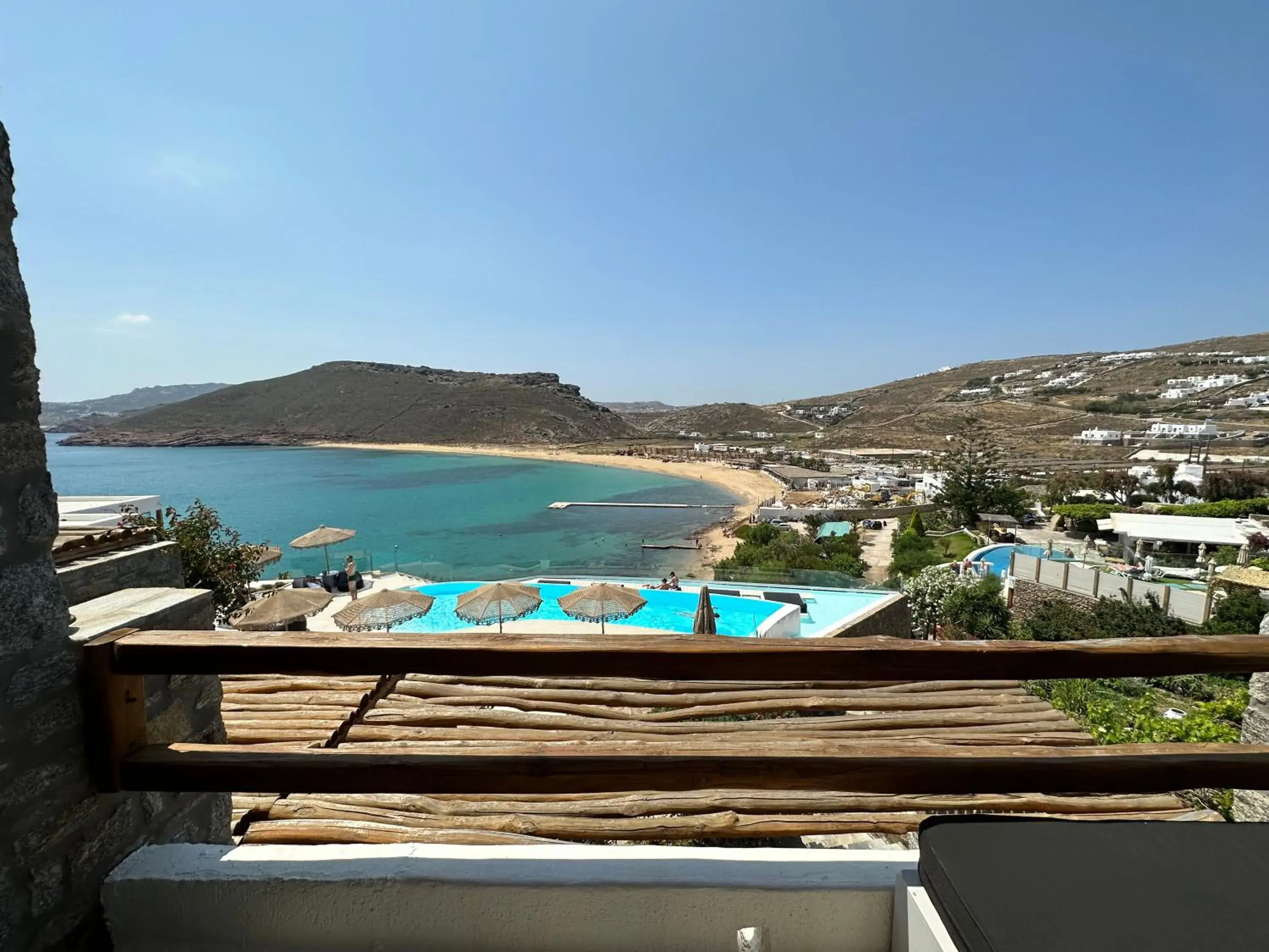 Superior Room with Outdoor Hot Tub and Sea View in Panormos Village Hotel Superior Room with Outdoor Hot Tub and Sea View in Panormos Village Hotel