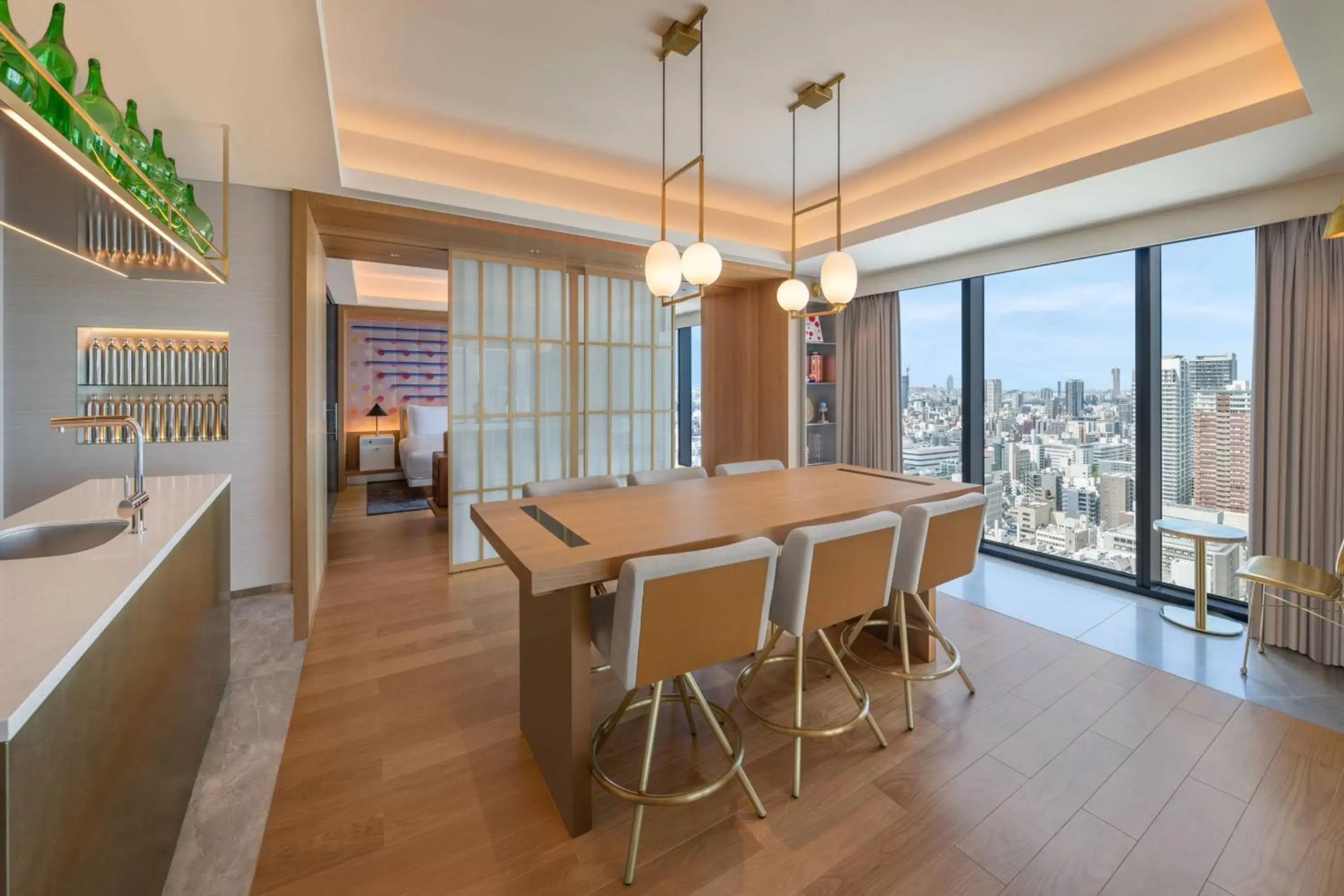 Kitchen or kitchenette, Dining Area in W Osaka