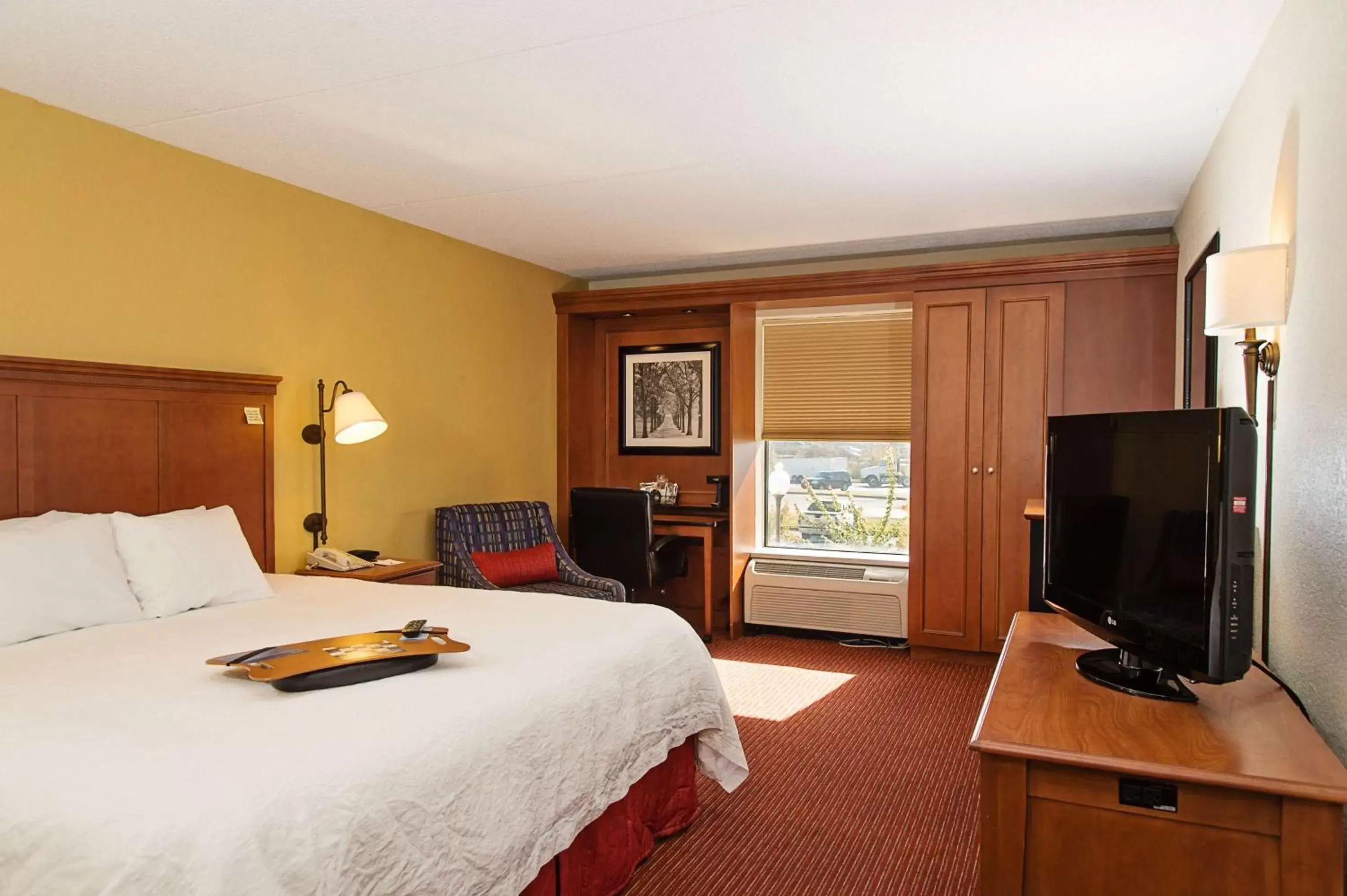 Bed, TV/Entertainment Center in Hampton Inn Louisville Airport Fair/Expo Center