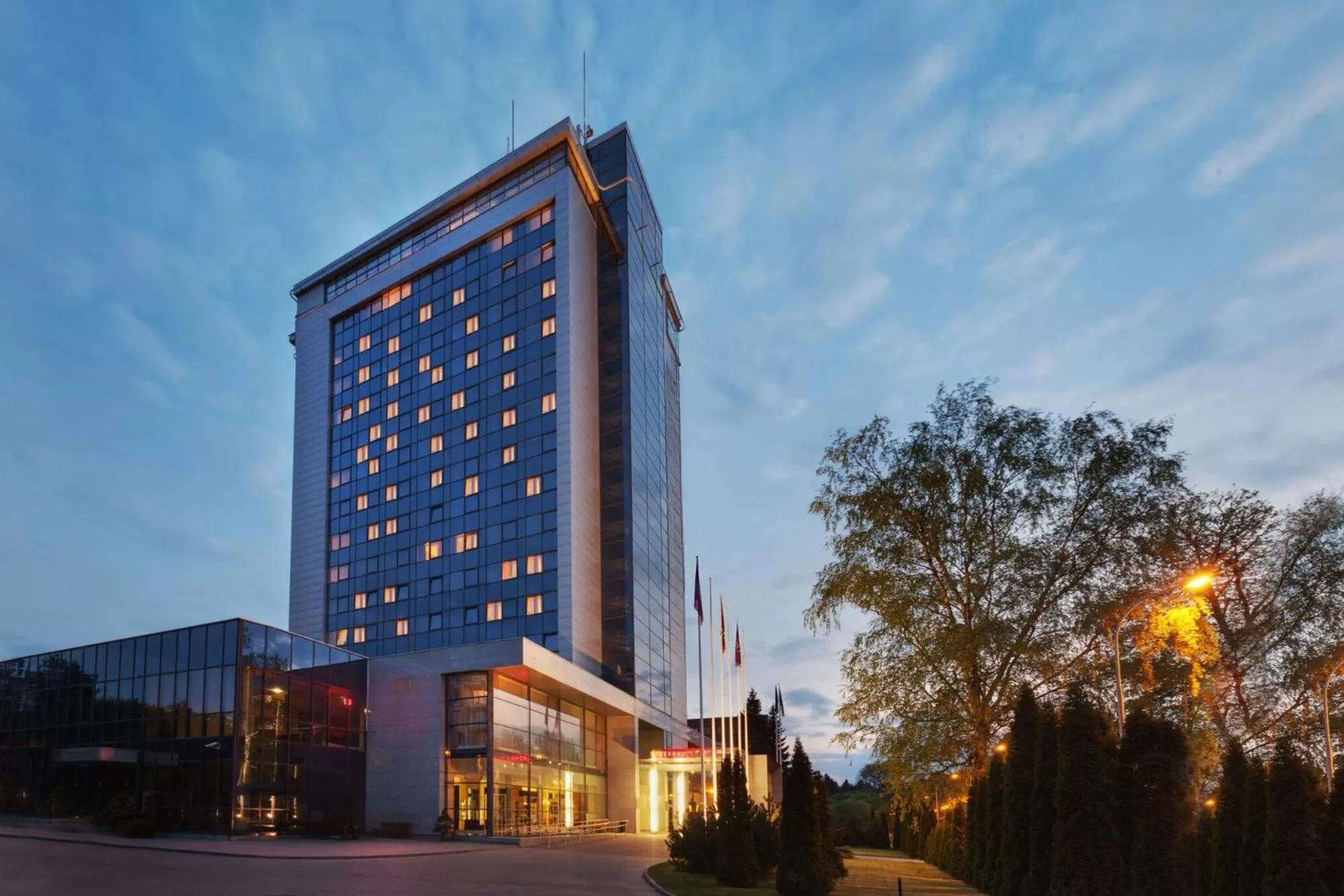 Property building in VILNIUS PARK PLAZA HOTEL, Restaurant & Terrace, Panorama Bar, Conference & Banquet Center