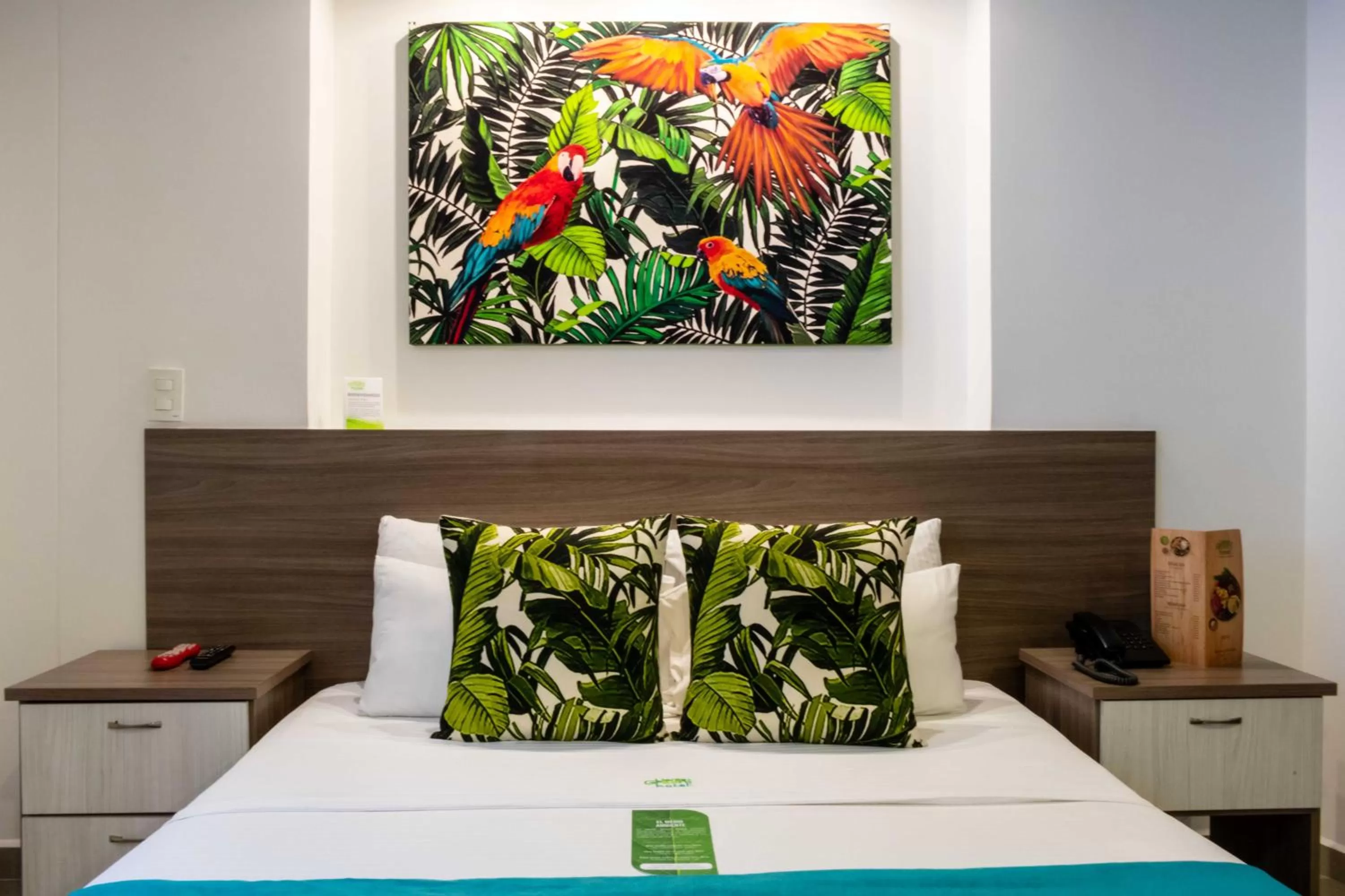 Decorative detail, Bed in Lleras Green Hotel