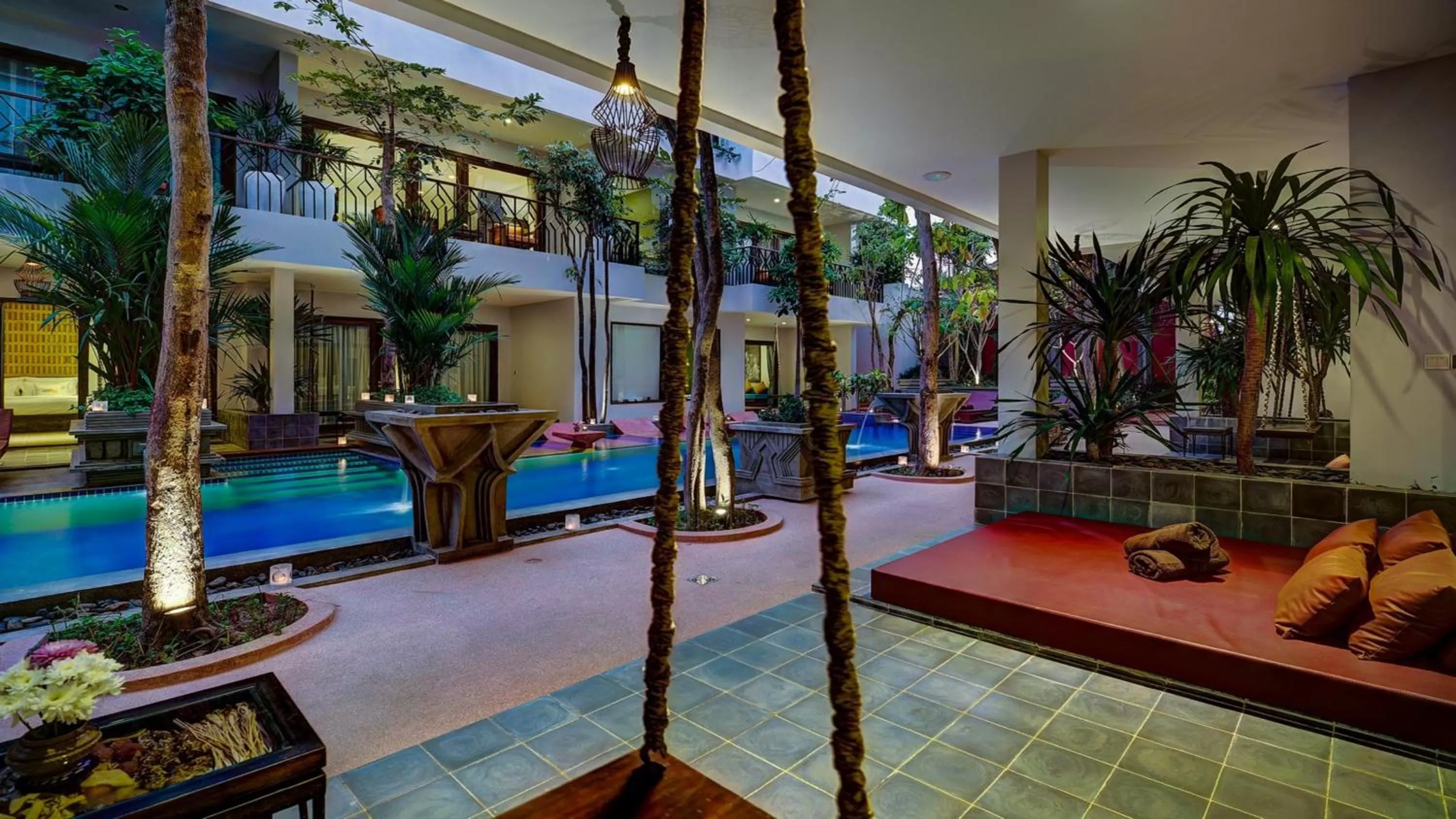 Pool view in Golden Temple Retreat