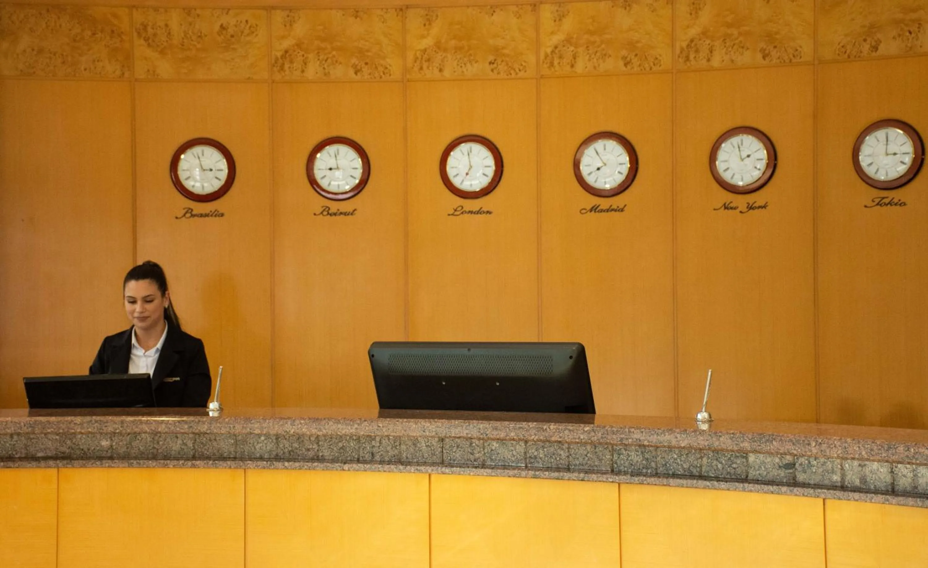 Lobby or reception in Hotel Golden Park Internacional Foz & Convenções By Nacional Inn