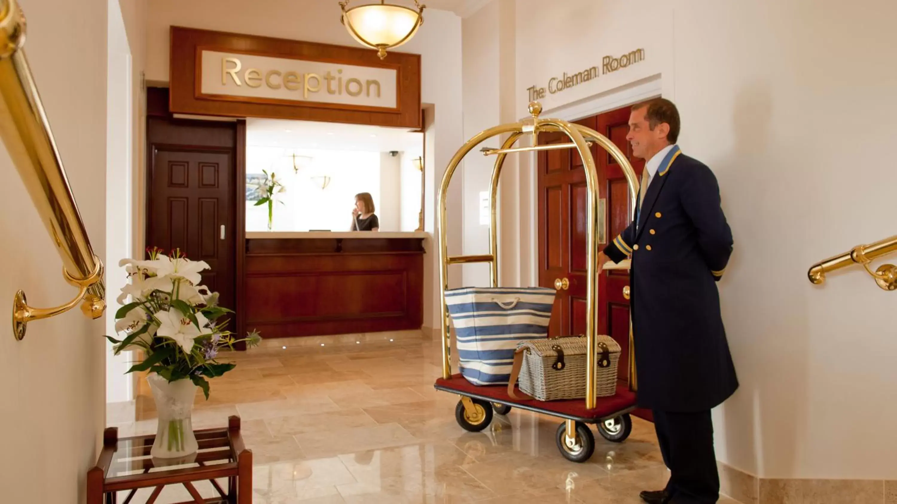 Lobby or reception in The Royal Duchy Hotel
