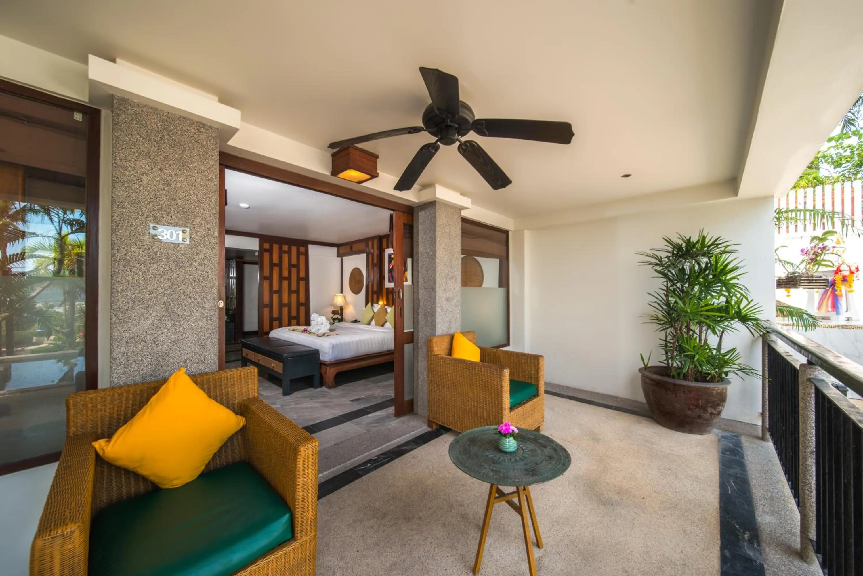 Seating area, Bed in Baan Yin Dee Boutique Resort Phuket - SHA Plus