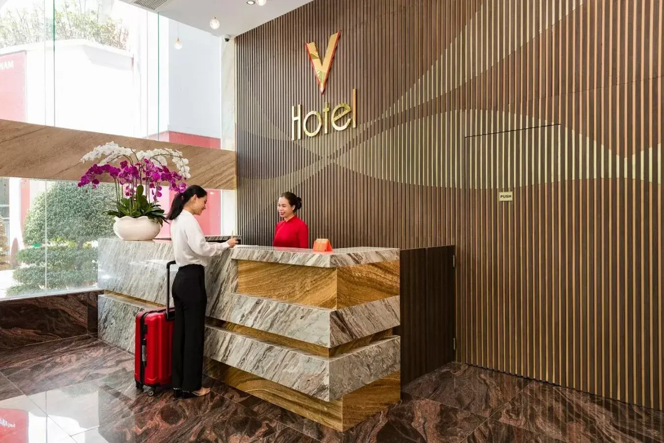 Shower, Staff in V Hotel Nha Trang