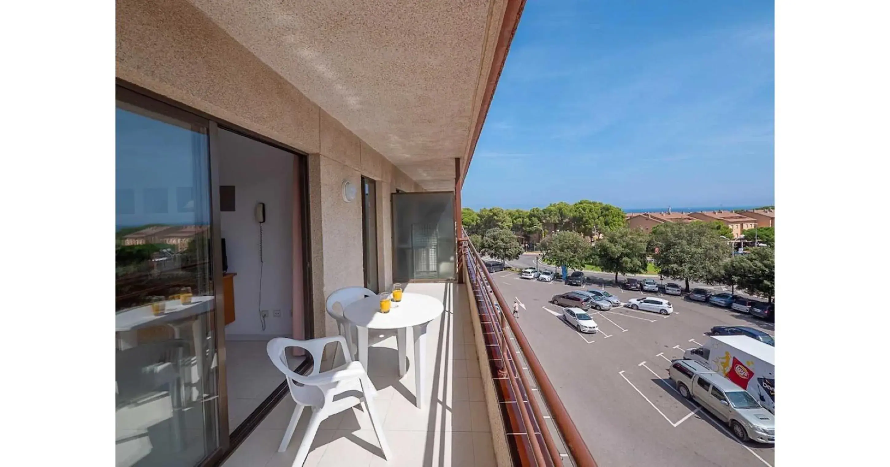 View (from property/room), Balcony/Terrace in Aparthotel Golf Beach