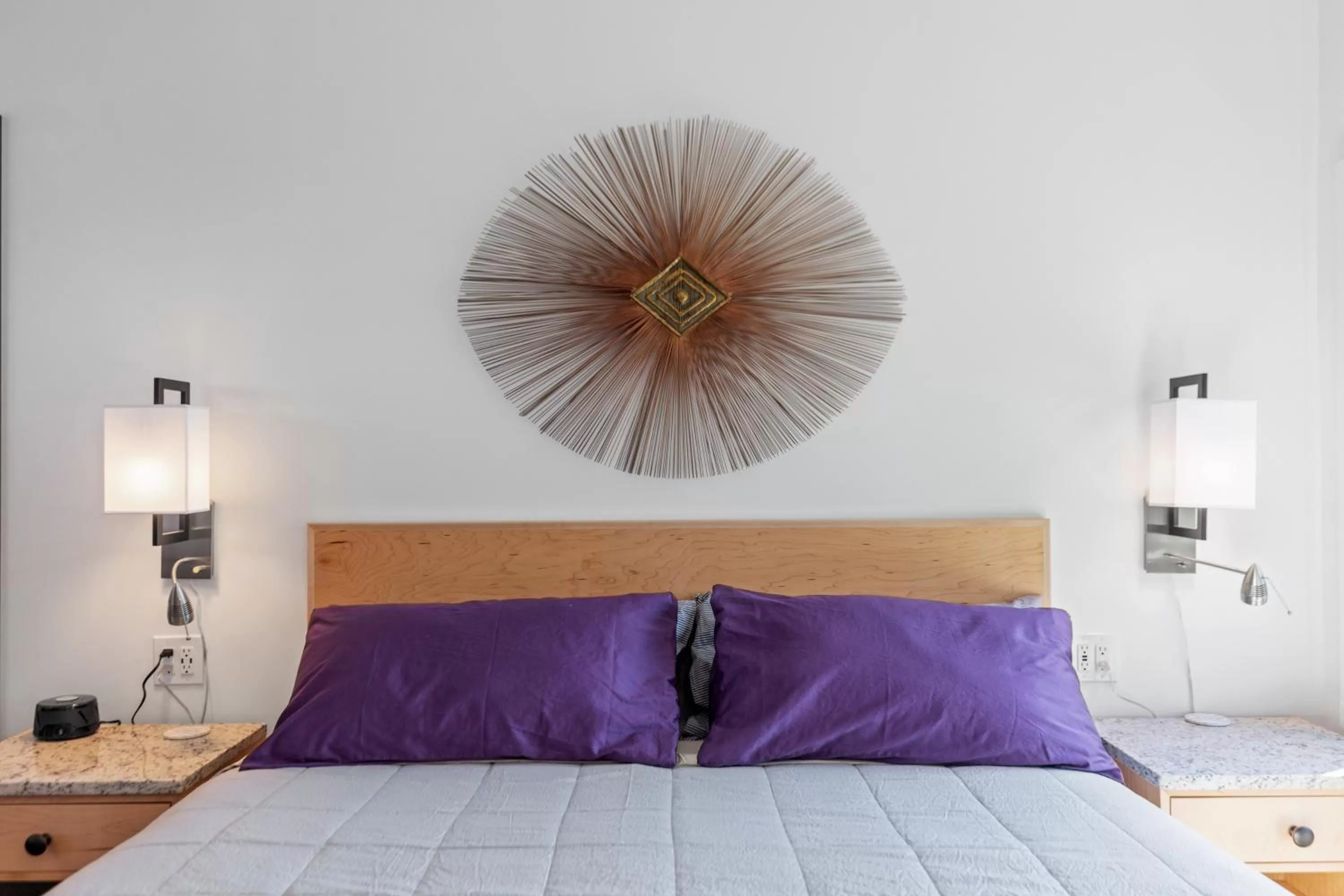 Bed in Hotel Folly with Marsh and Sunset Views