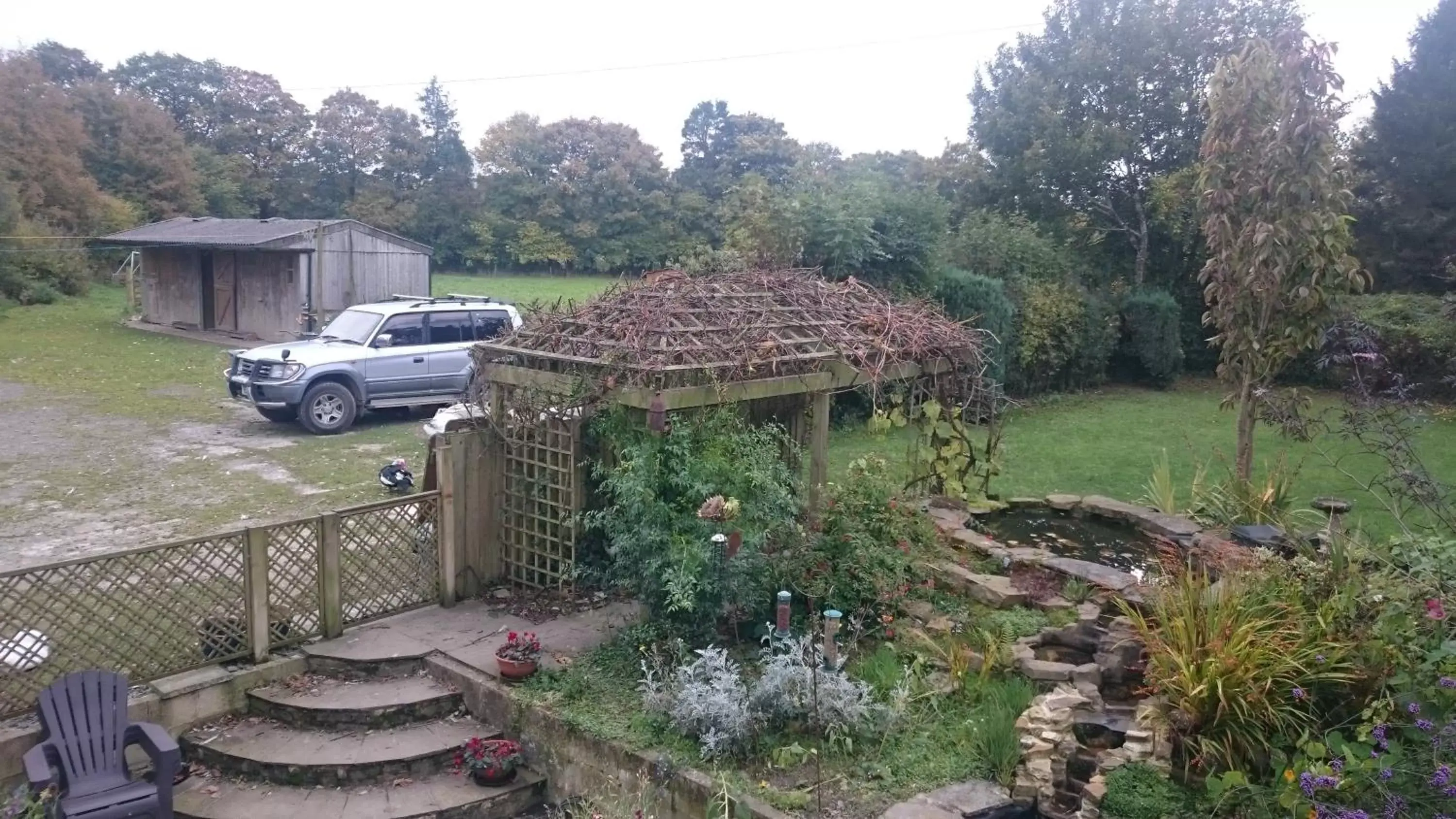 Garden view in Claw House