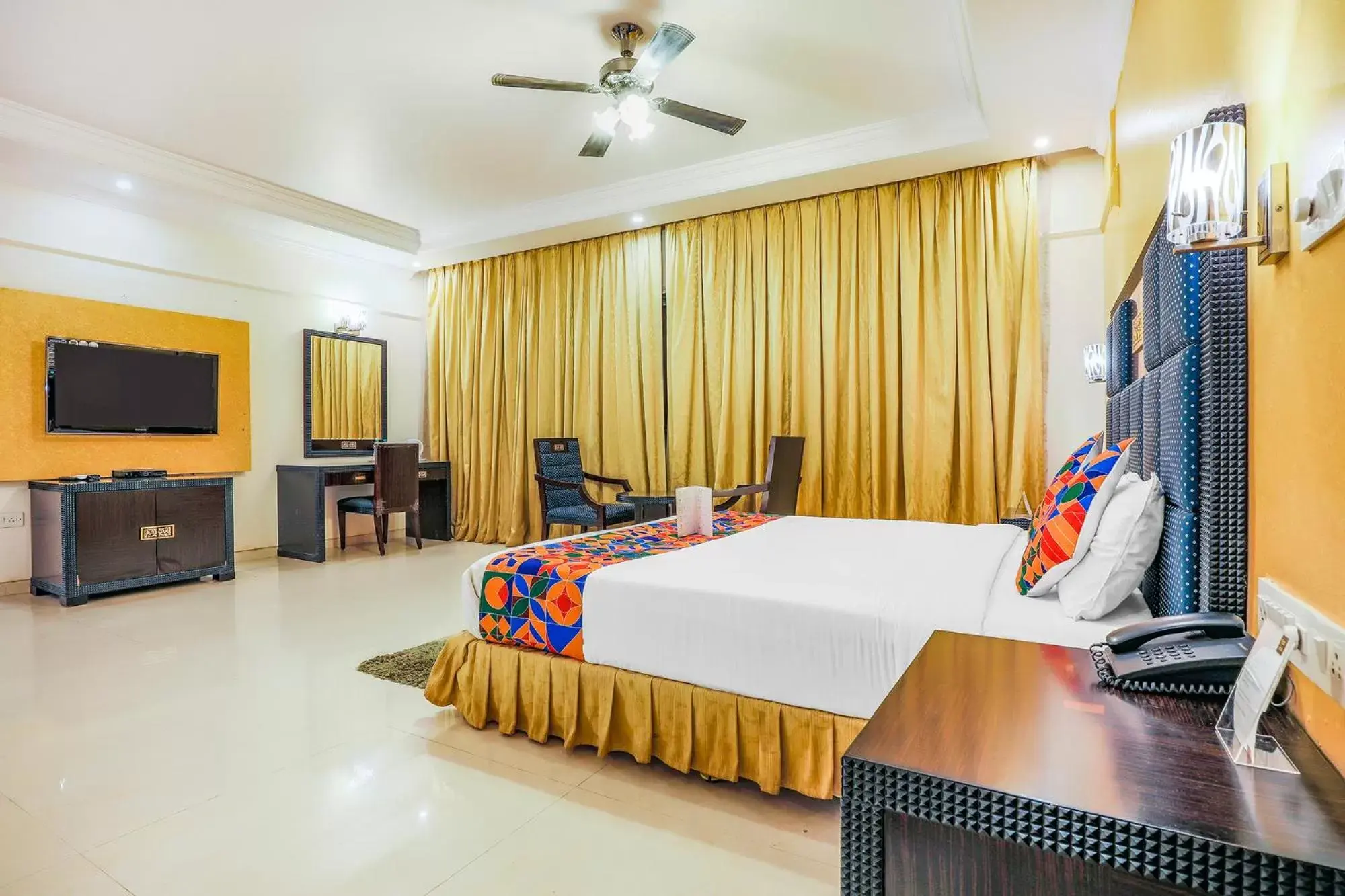 Bedroom in FabHotel Royal Mirage With Pool & GYM, Candolim Beach