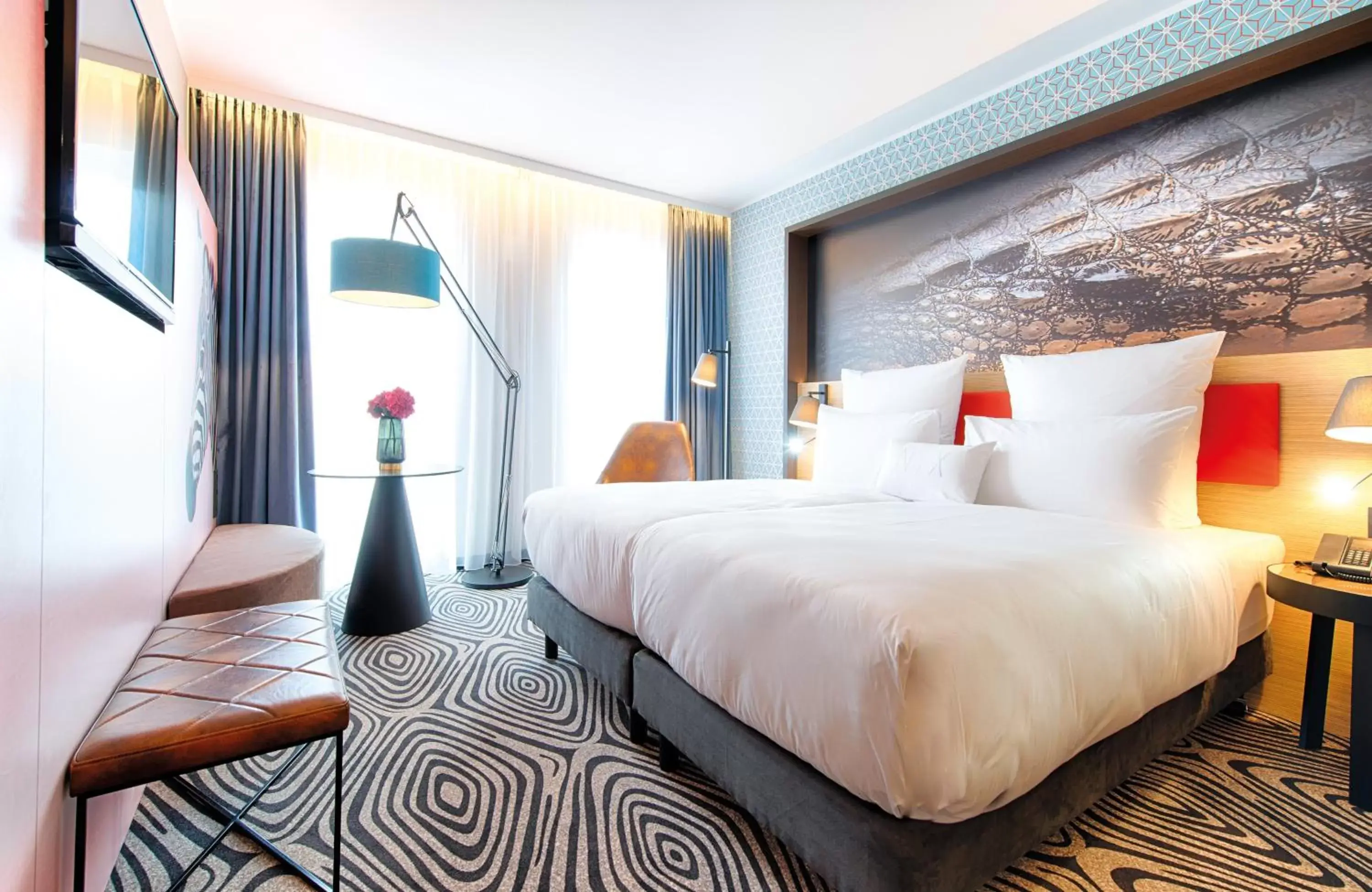 Photo of the whole room, Bed in NYX Hotel Munich by Leonardo Hotels