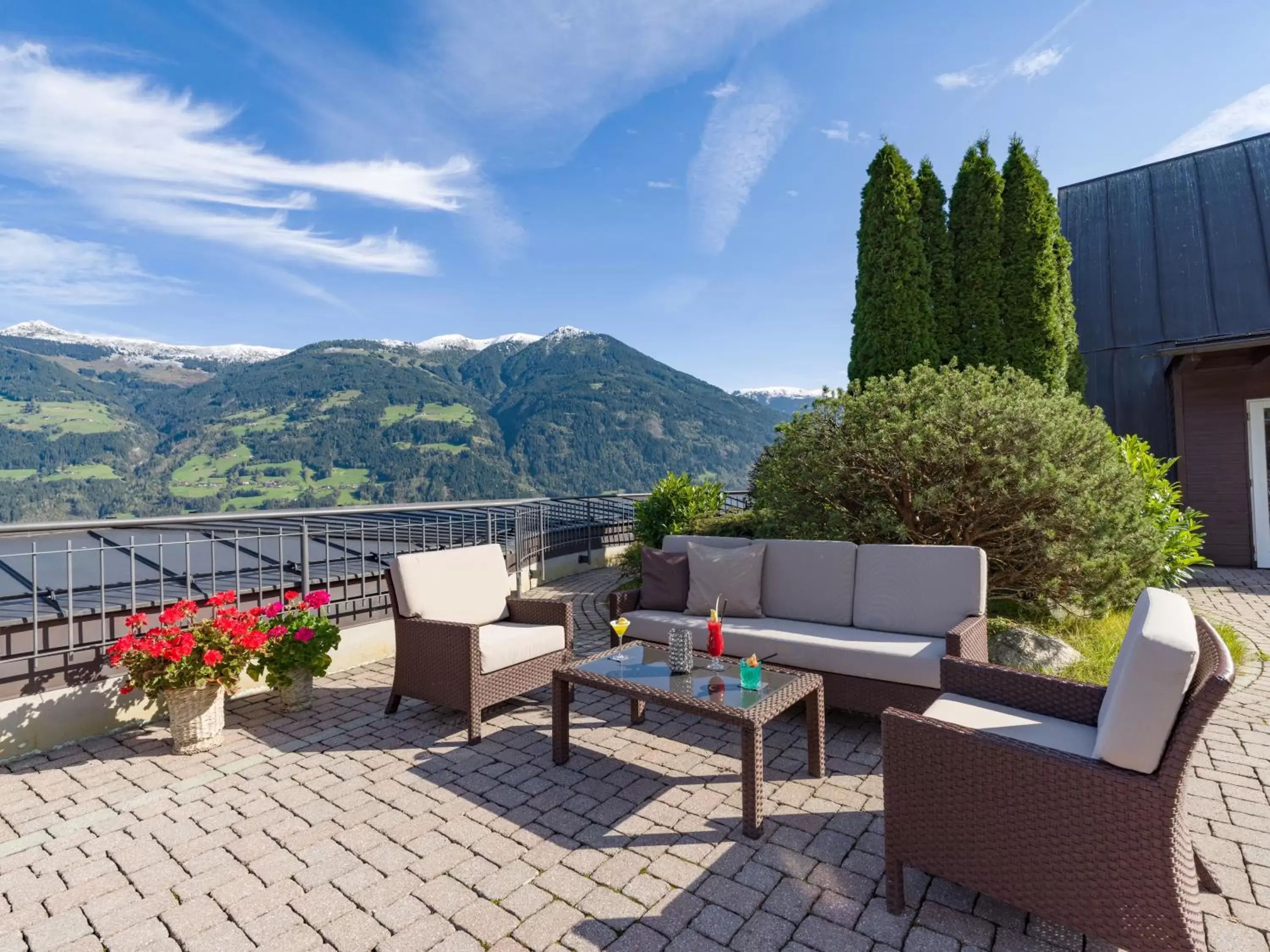 Balcony/Terrace, Mountain View in Wohlfühlhotel Schiestl